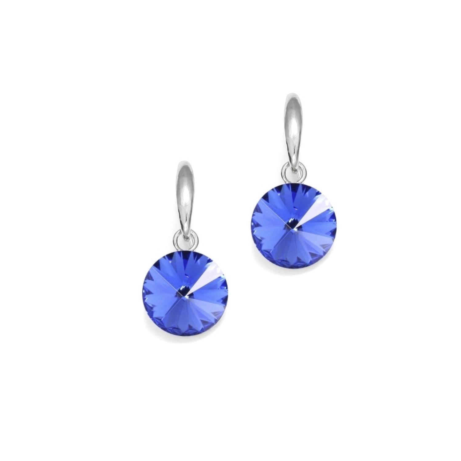 Silver earrings with Swarovski crystals