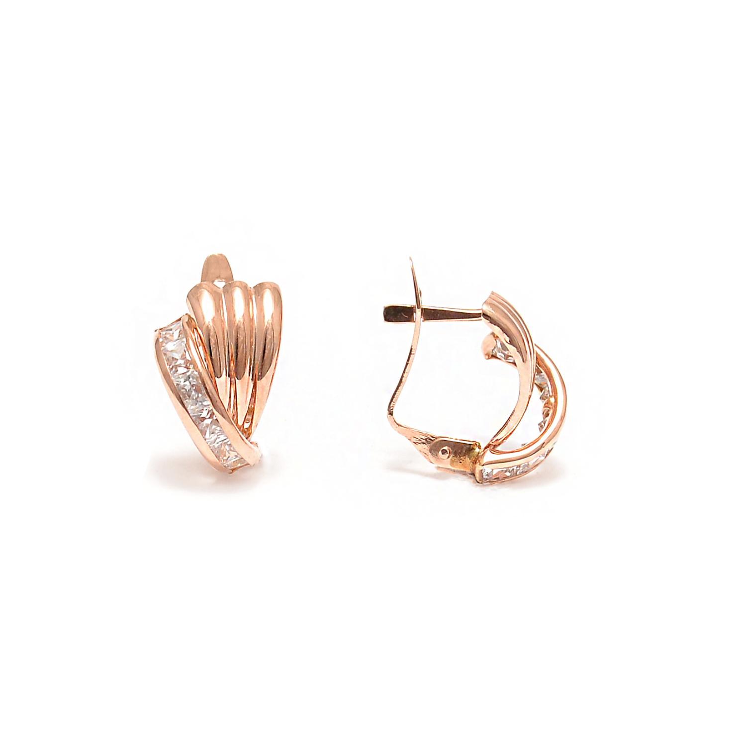 Two tone gold earrings 