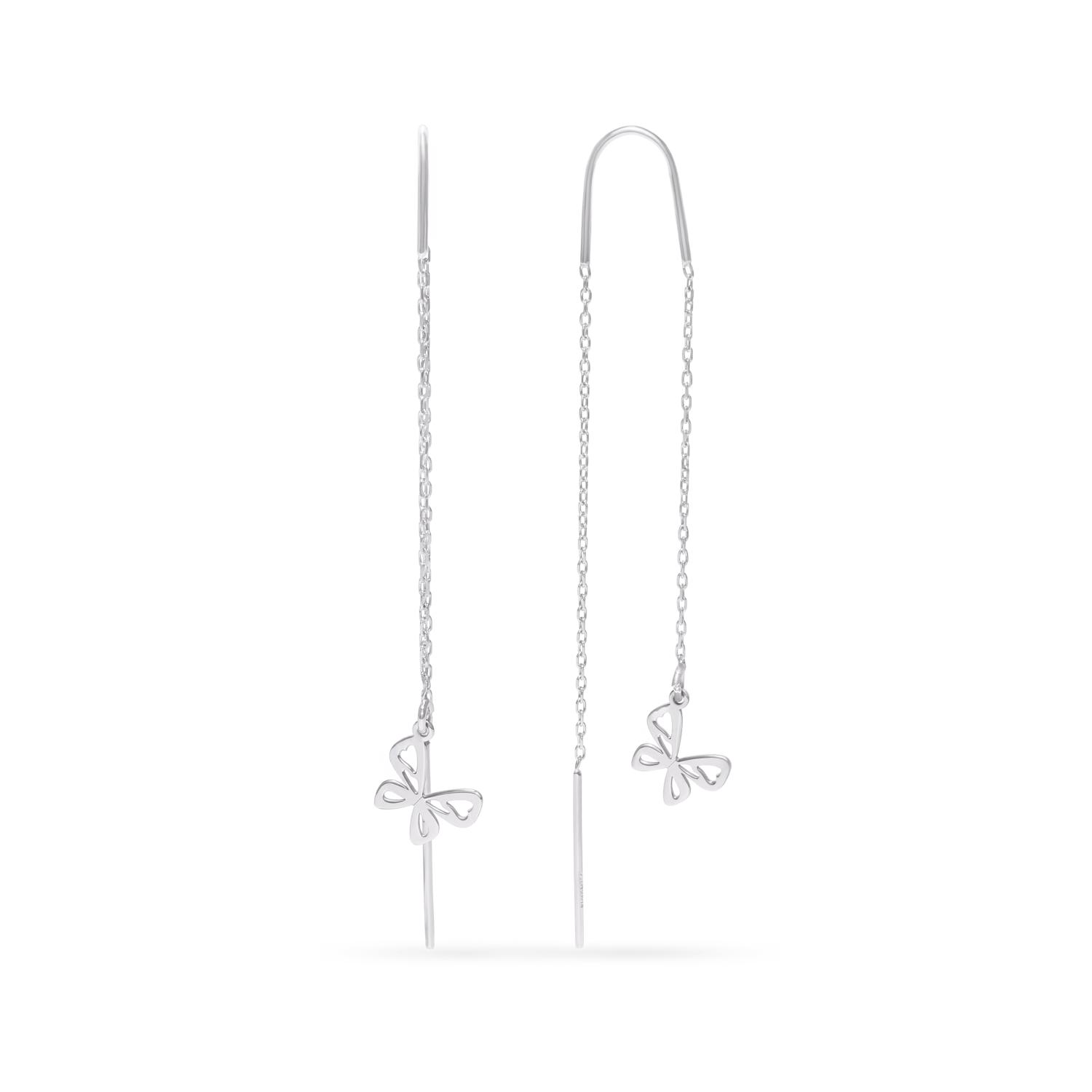 Silver butterfly earrings