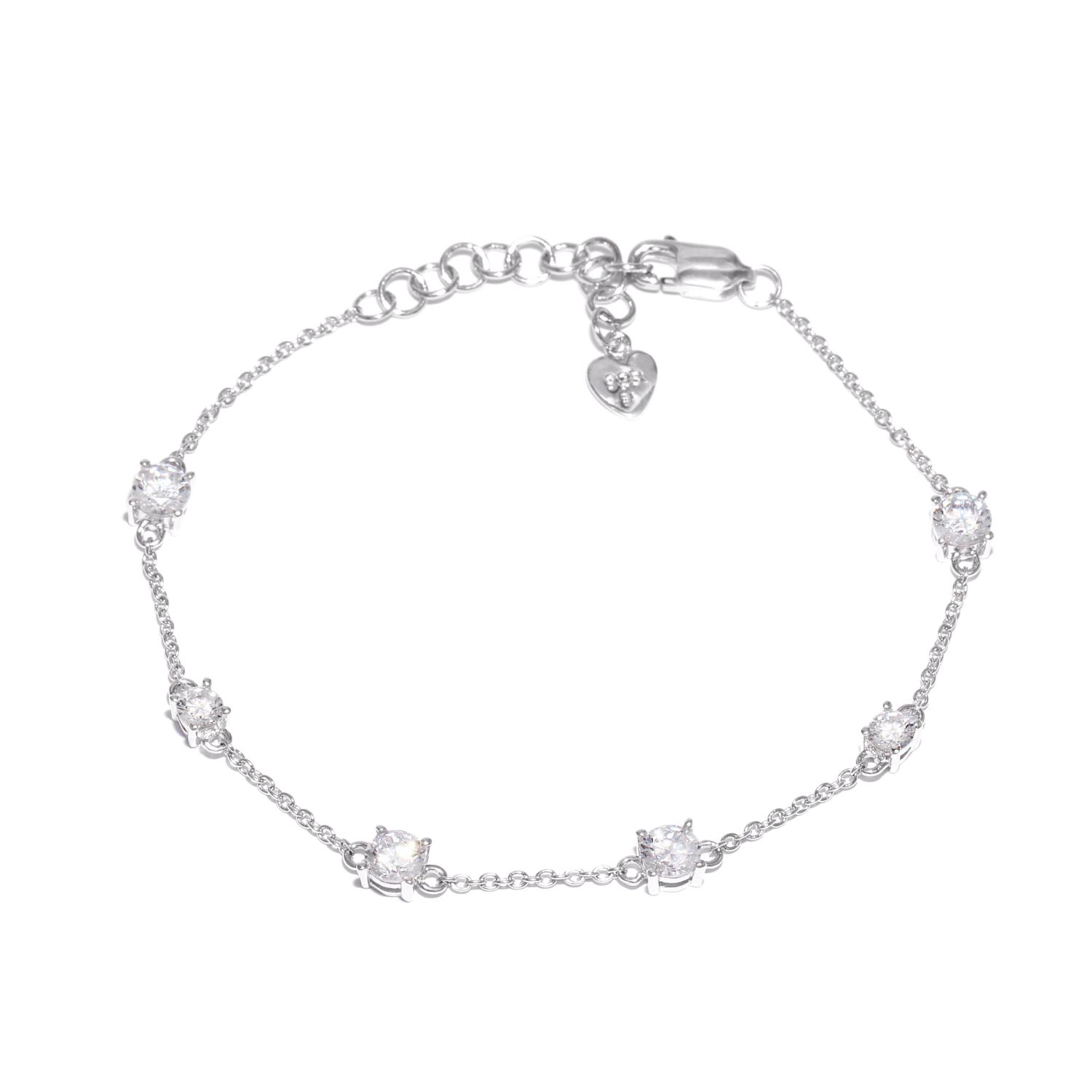 Серебряный браслет с кубическим цирконием