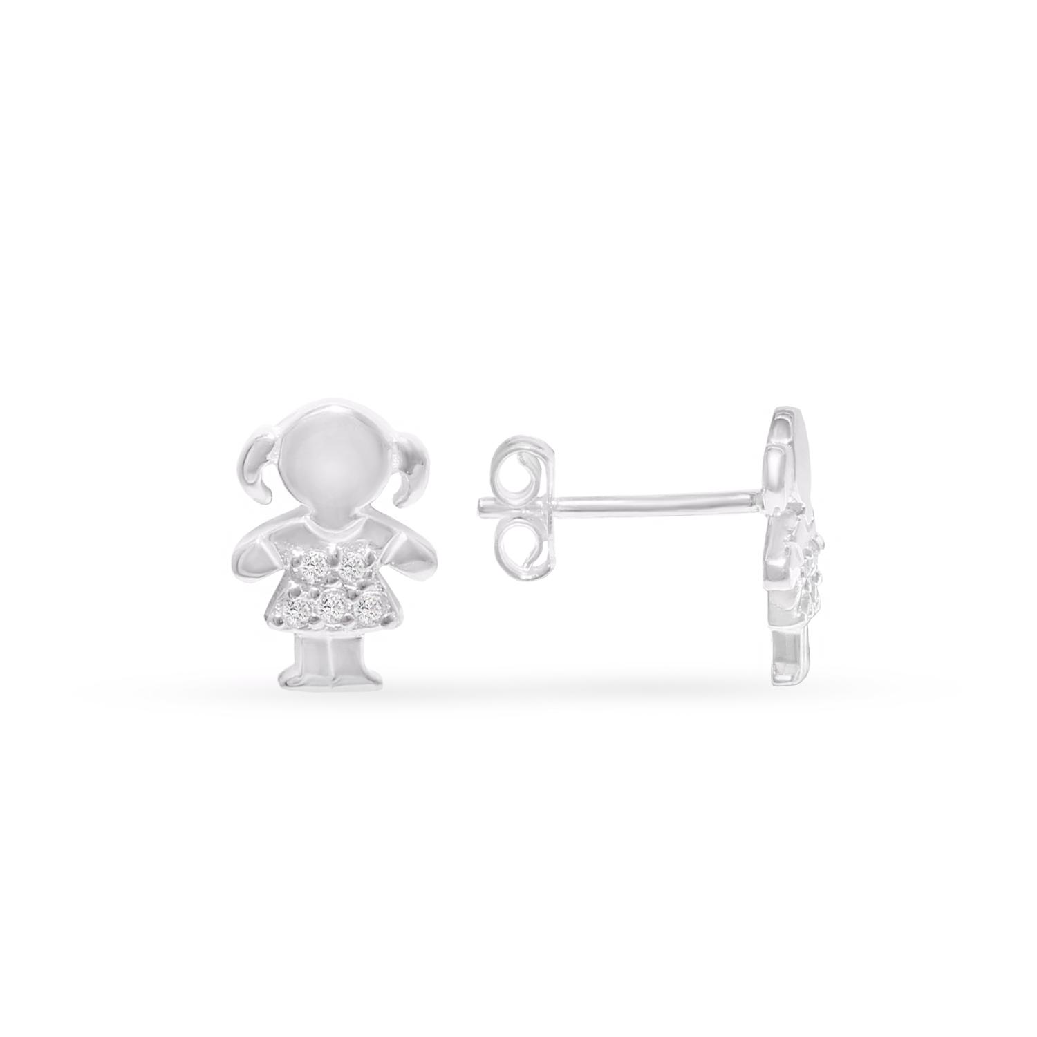 Silver earrings "Girl Amanda"