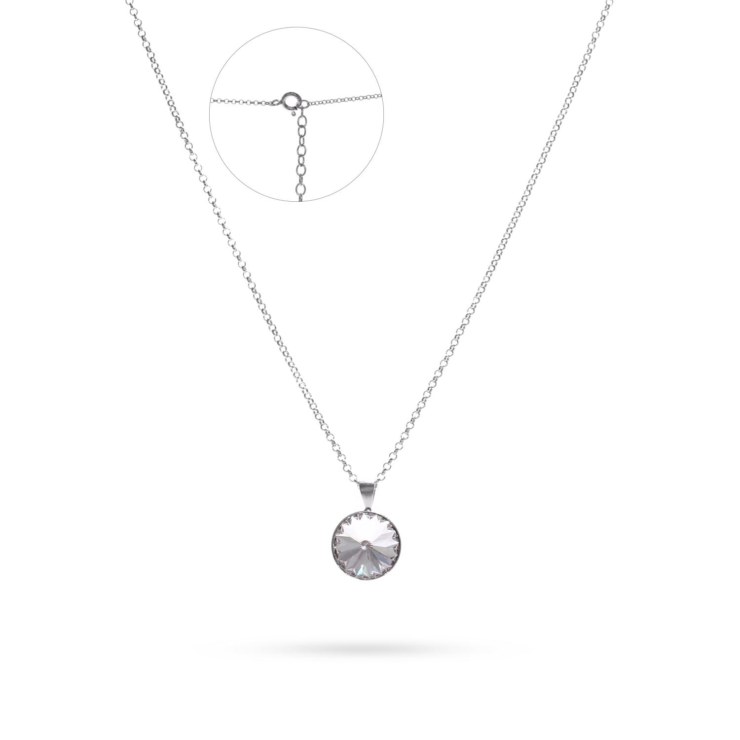 Серебряное ожерелье с кристаллом Swarovski