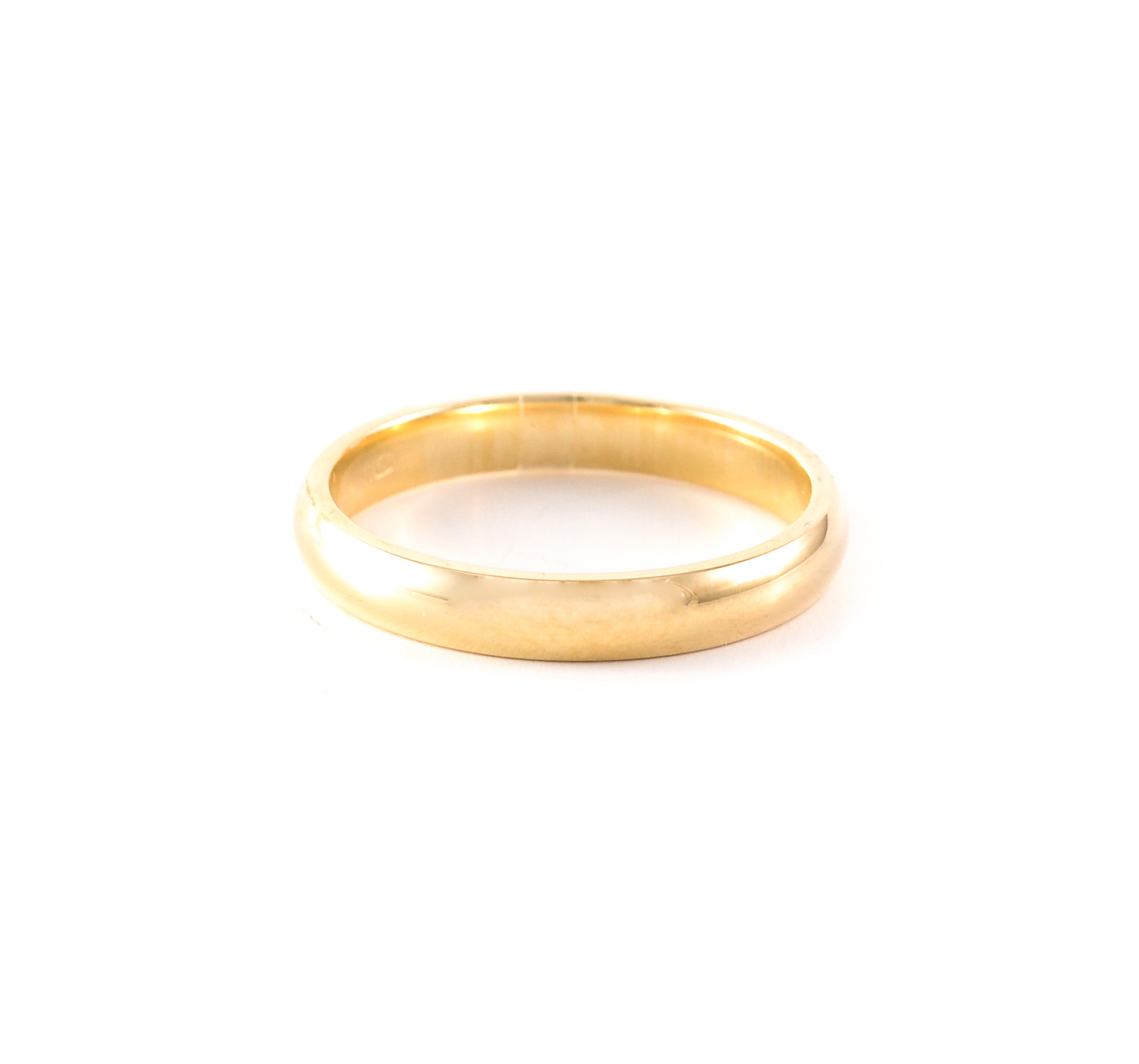 Yellow gold wedding ring ''Comfort fit''