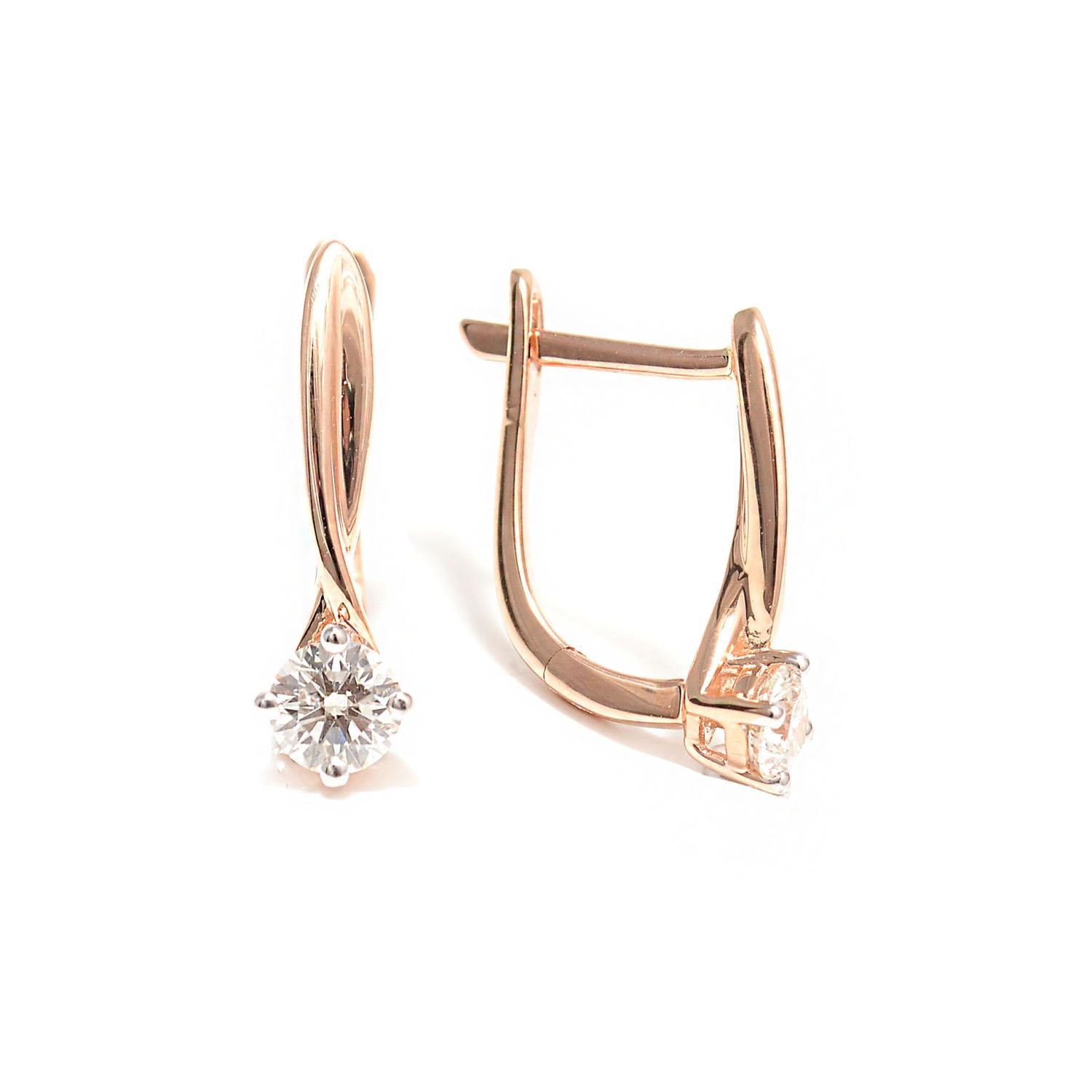 Gold diamond earrings