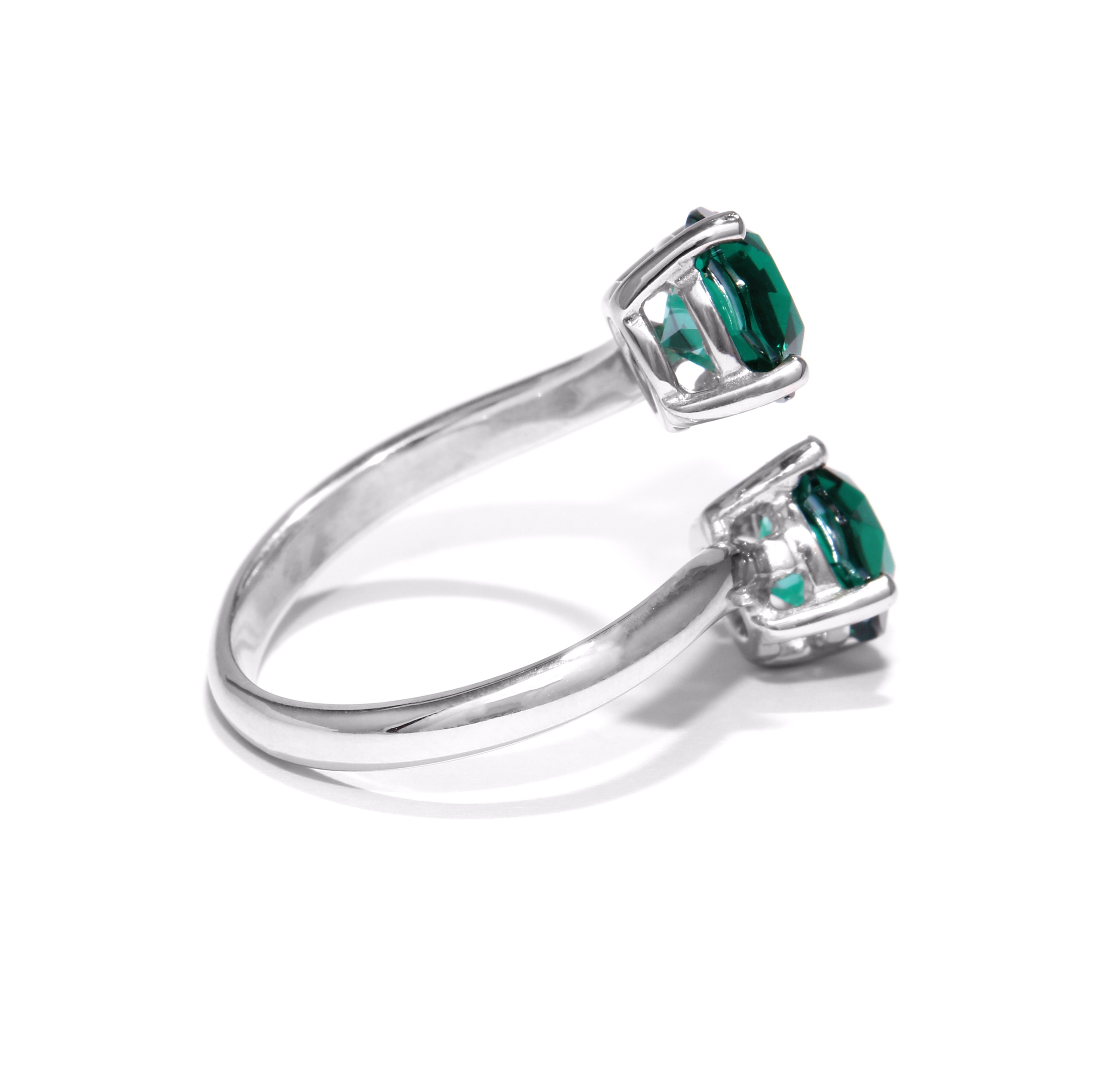 Silver ring with Swarovski crystals