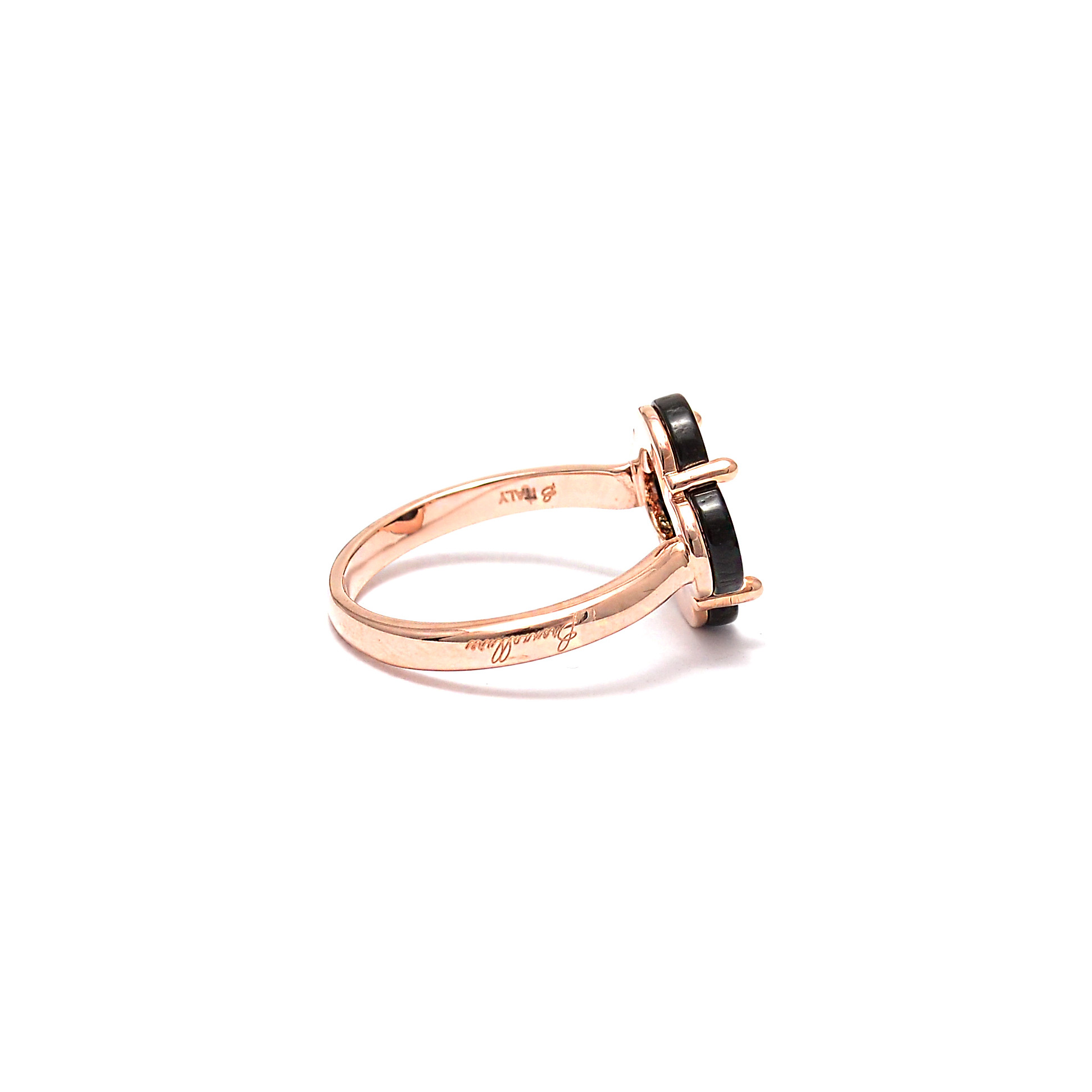 Gold plated four-leaf clover ring