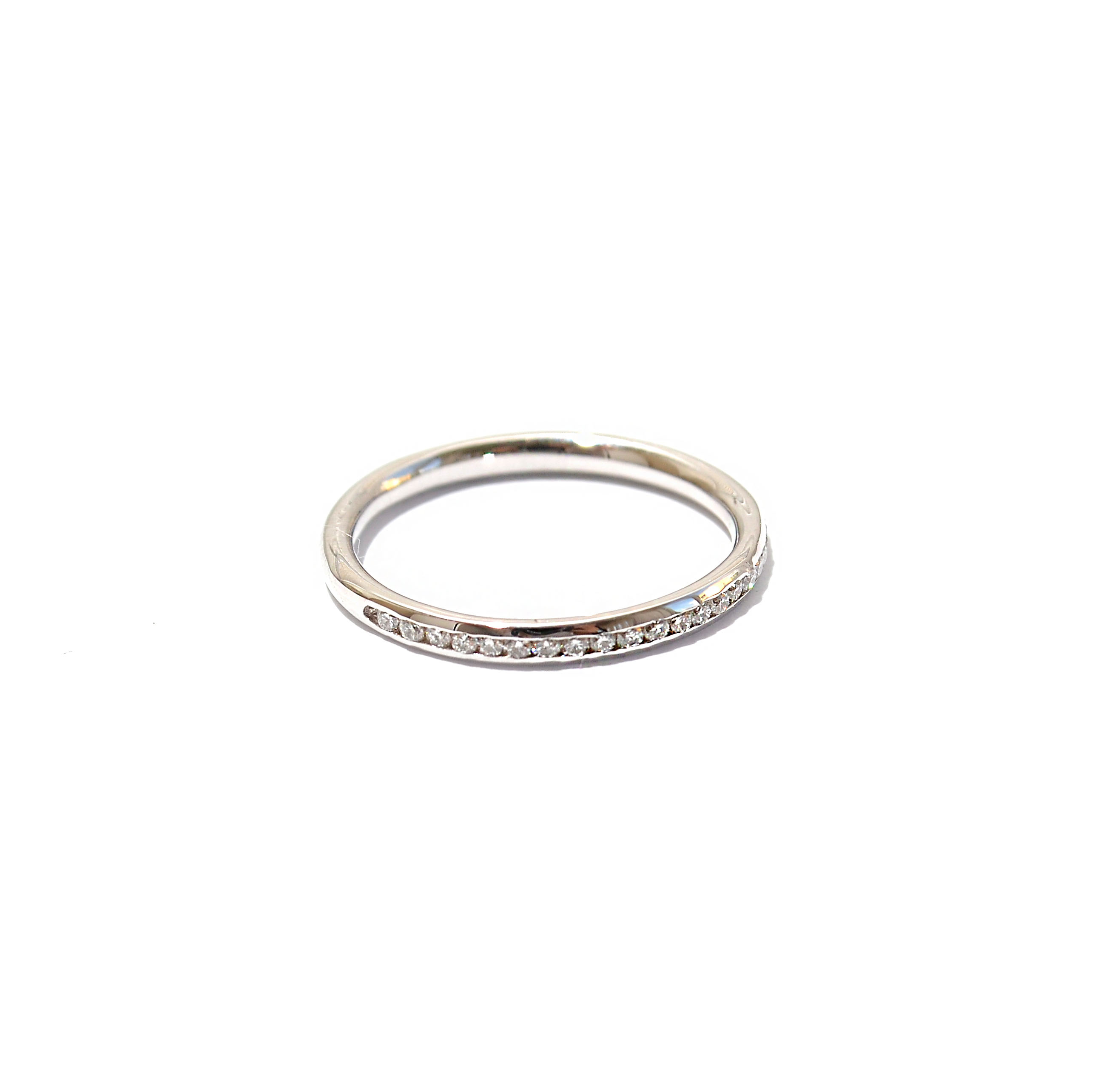 White gold ring with diamonds