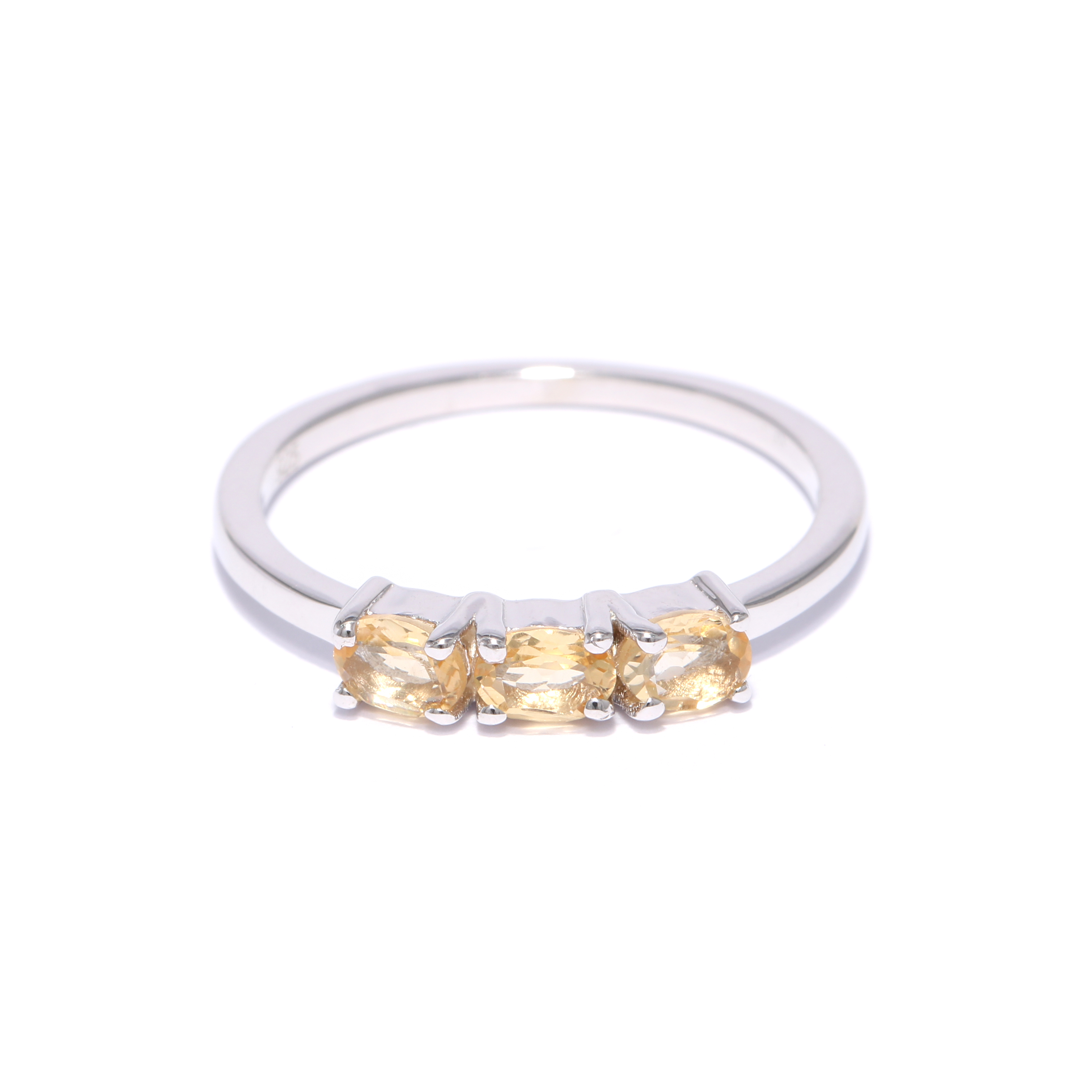 Серебряное кольцо с цитрином