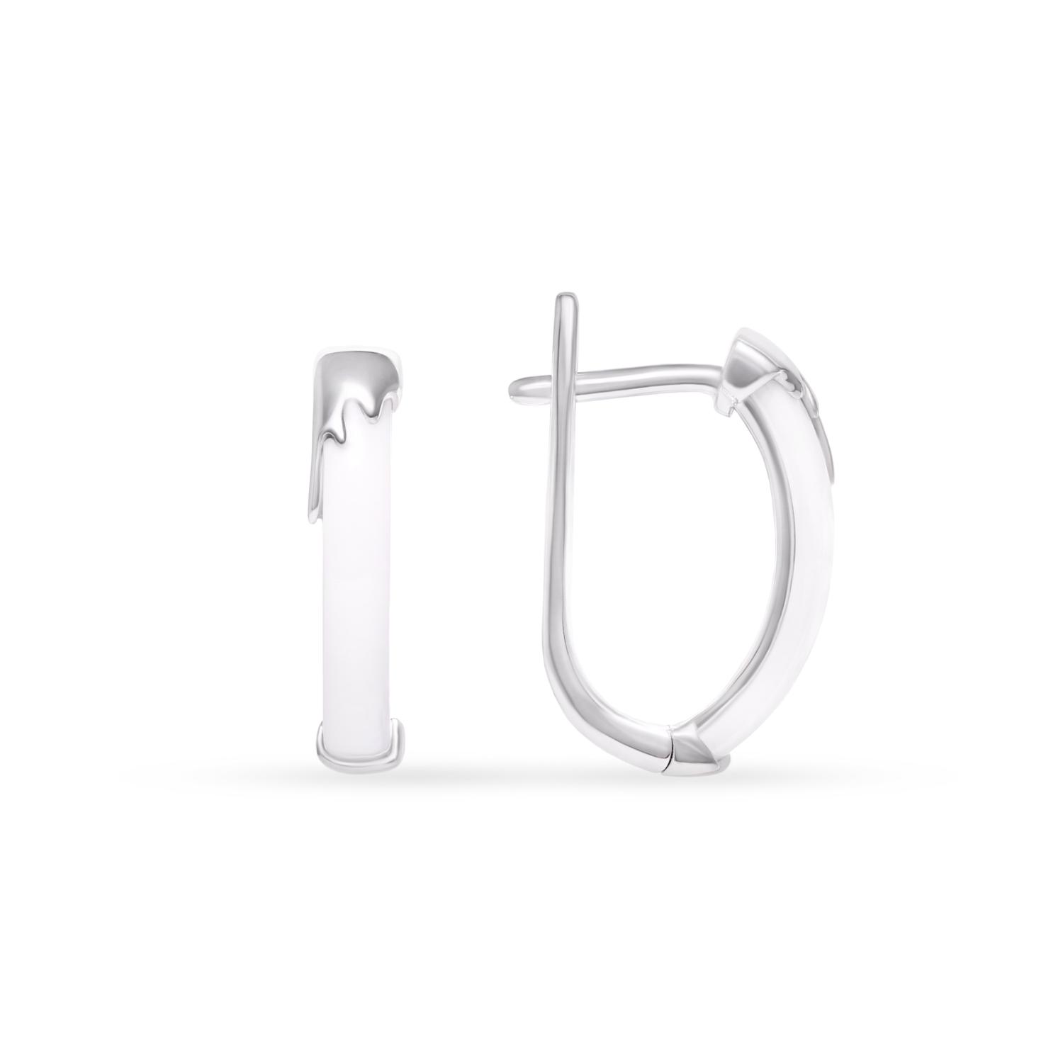 Silver hinged back earrings