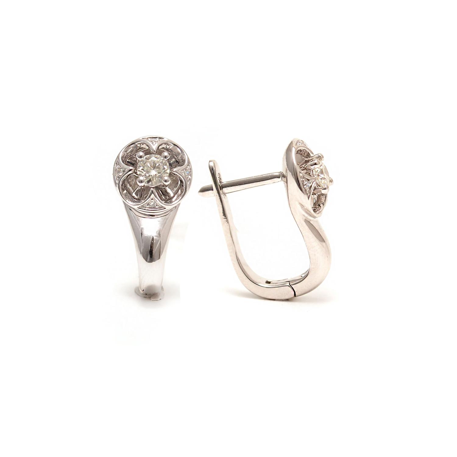 Gold diamond earrings
