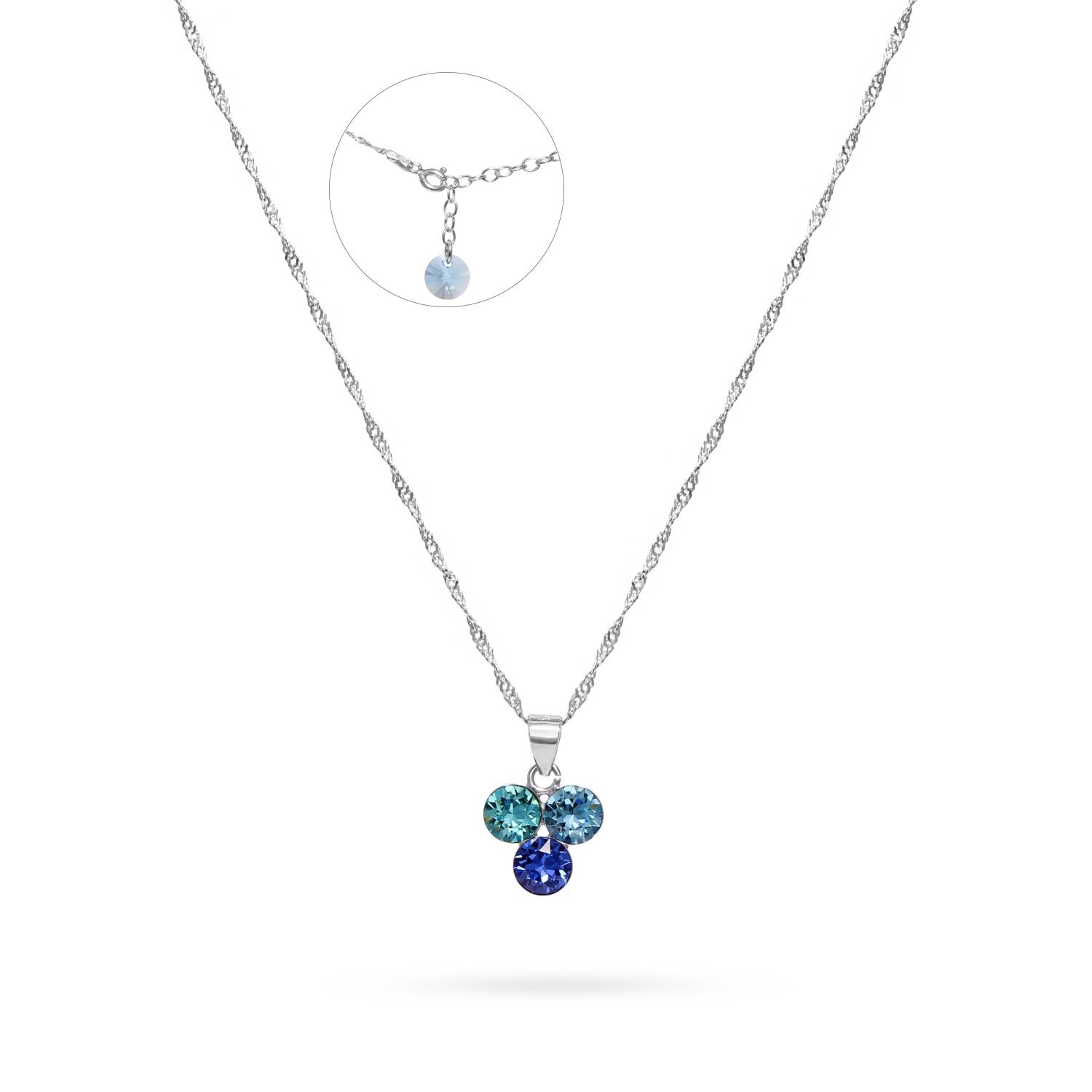 Серебряное ожерелье с кристаллами Swarovski