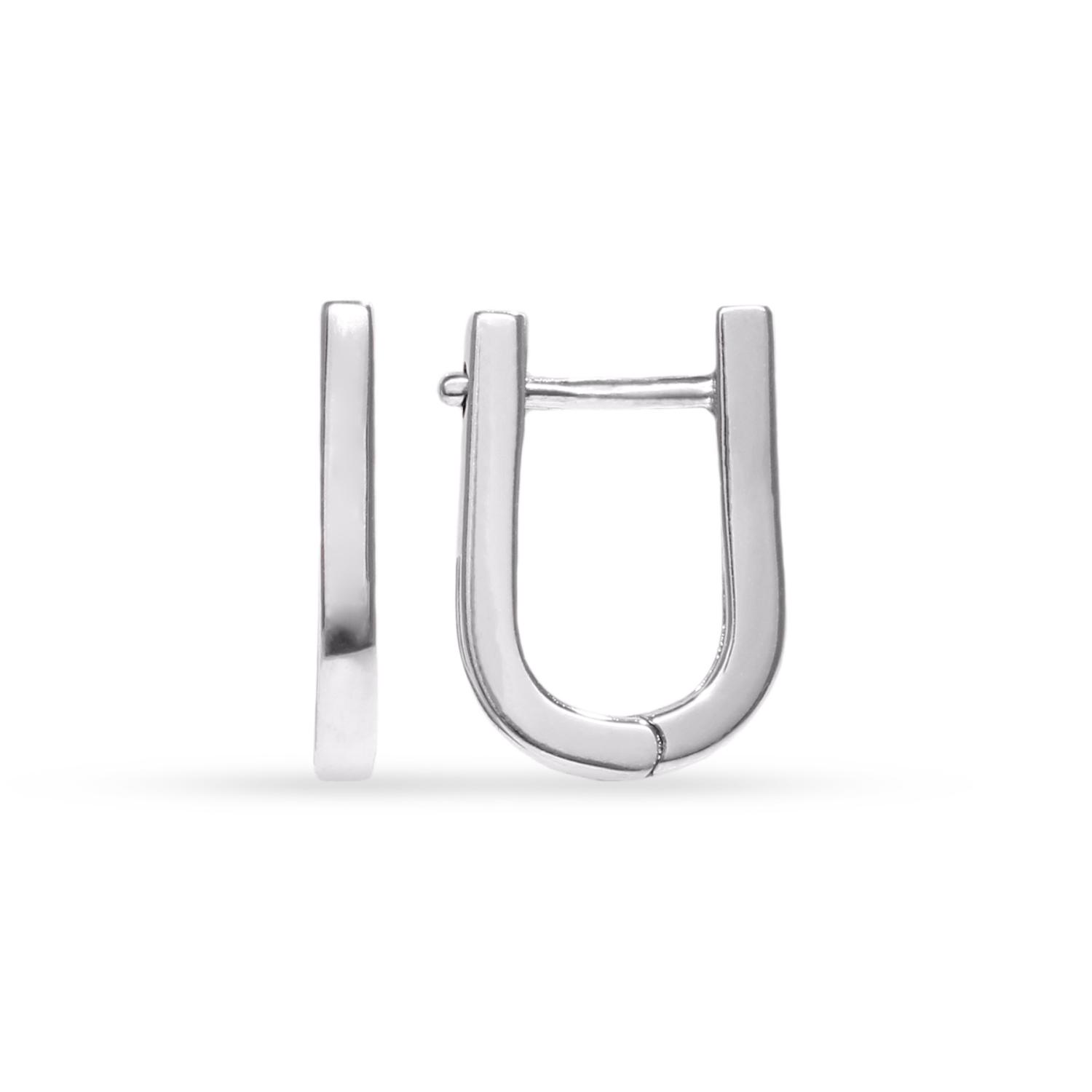 Silver earrings with English clasp