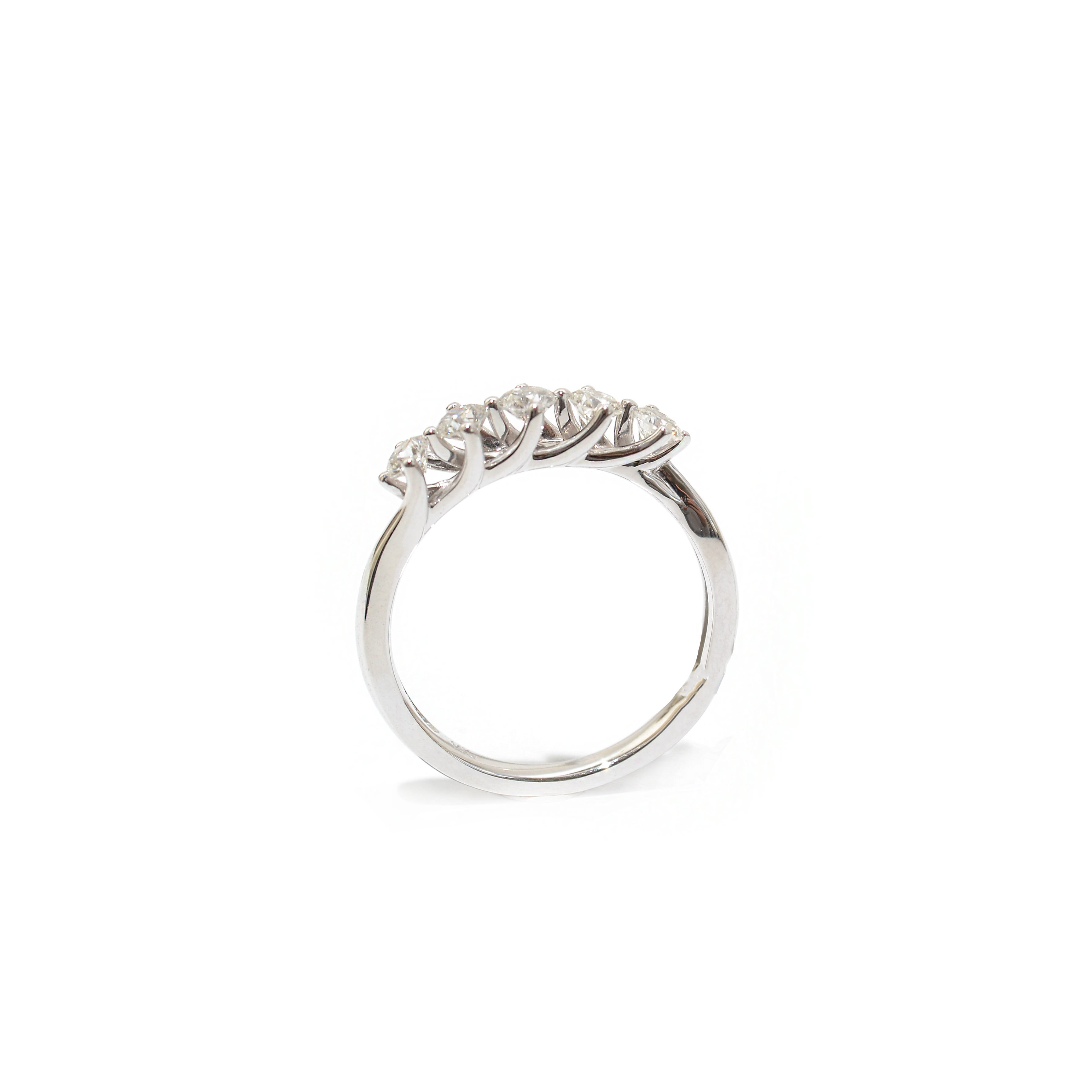 White gold ring with diamonds