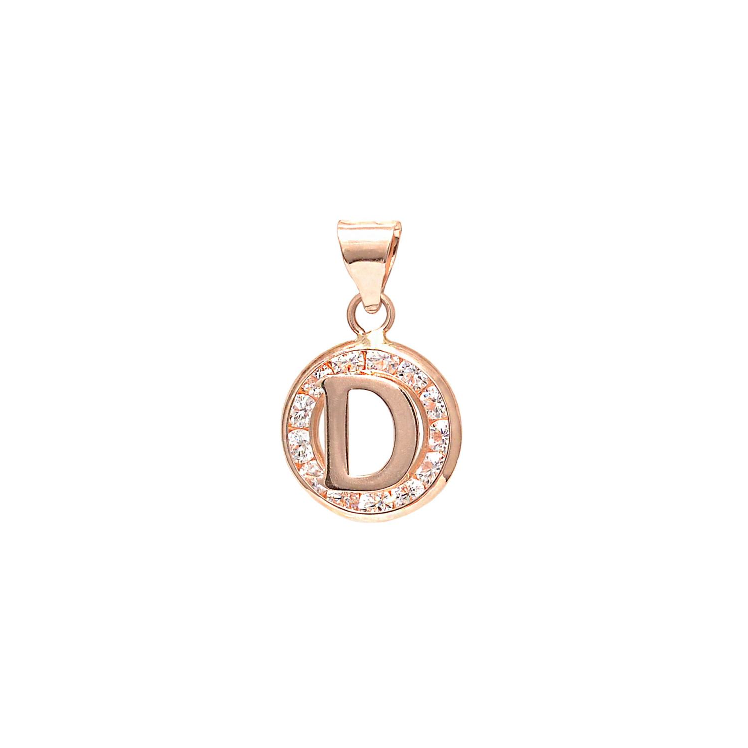 Gold pendant letter ''D''