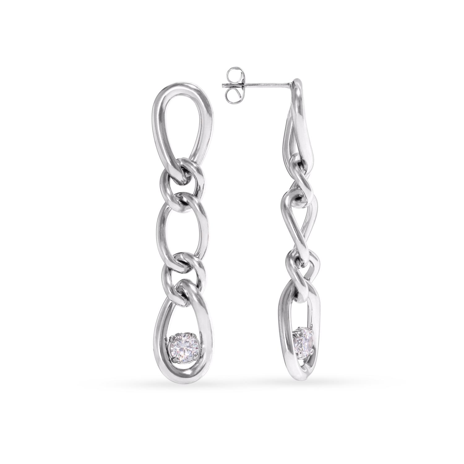 Gold plated earrings with cubic zirconia