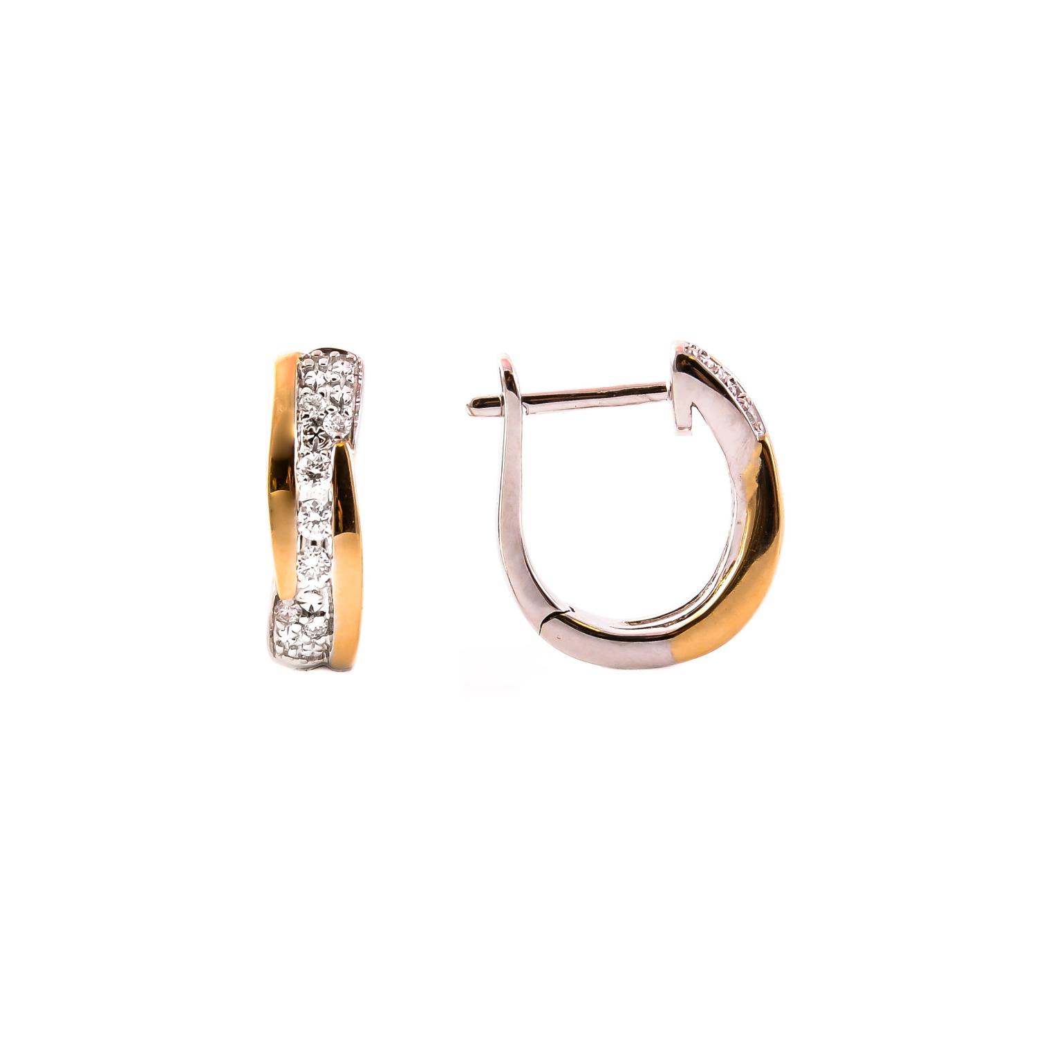 Золотые серьги с бриллиантами 