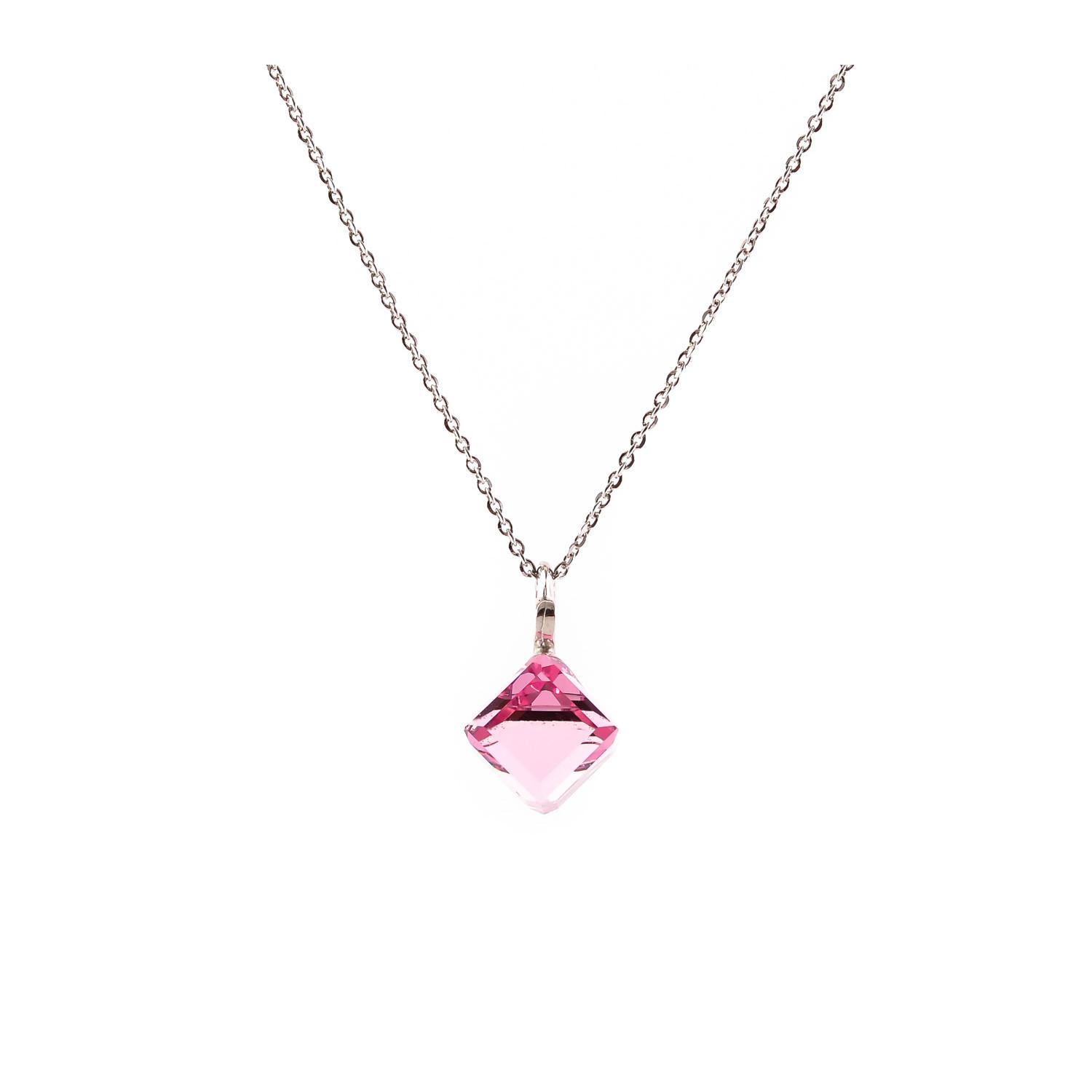 Silver necklace with Swarovski crystal