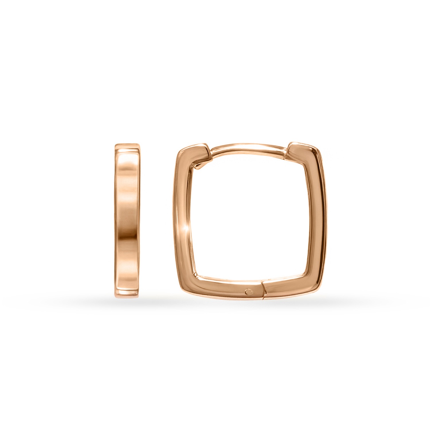 Gold square-shaped earrings