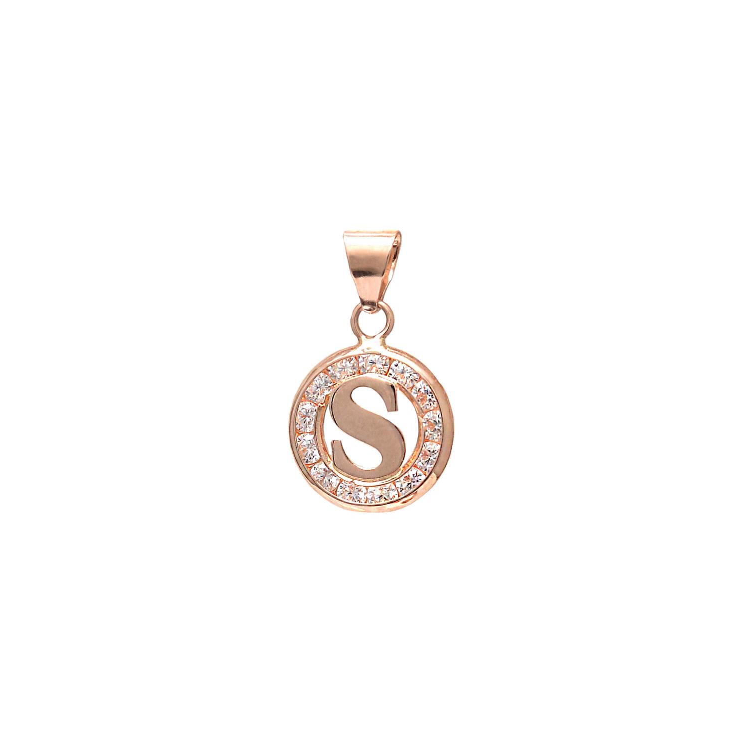 Gold pendant letter "S"