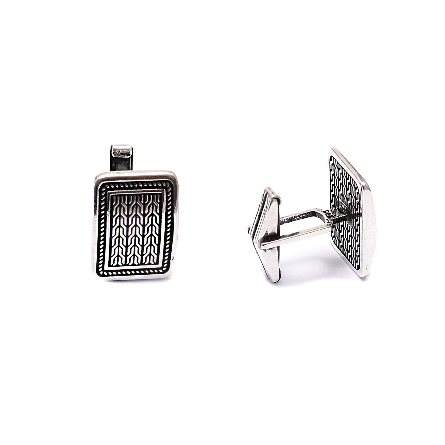 Silver cufflinks