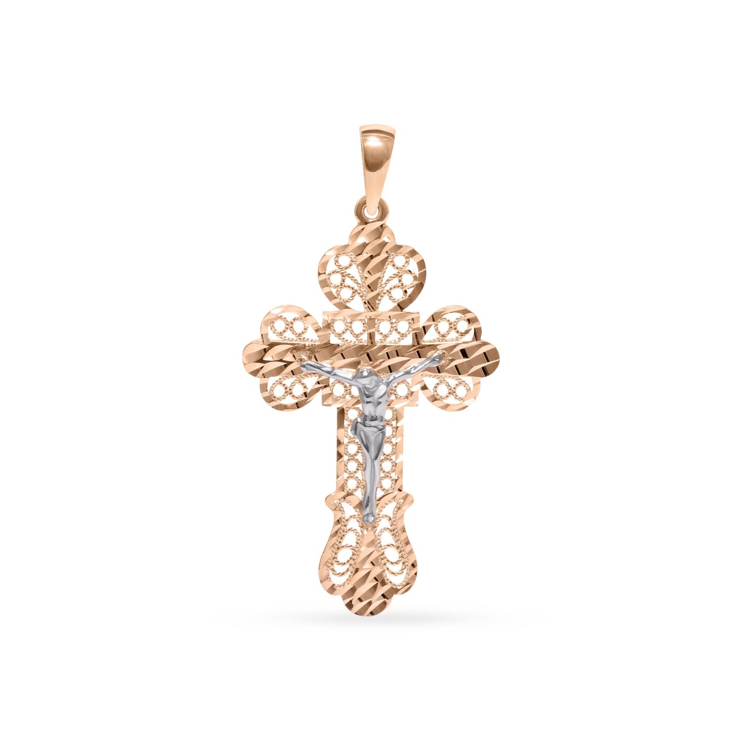 Gold orthodox crucifix