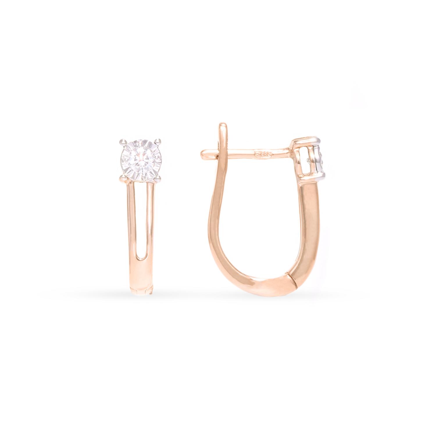 Gold diamond earrings