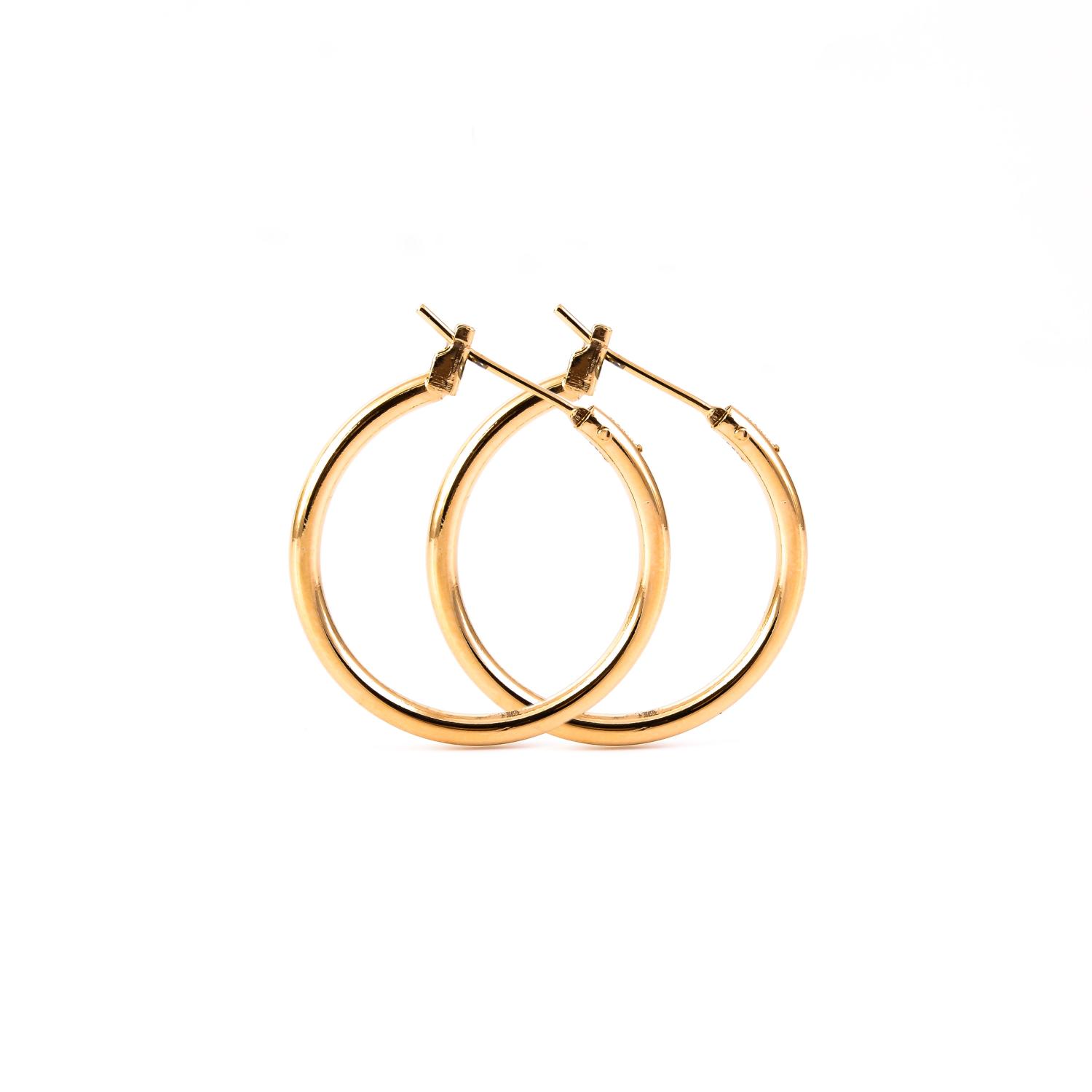 Позолоченные серьги - кольца