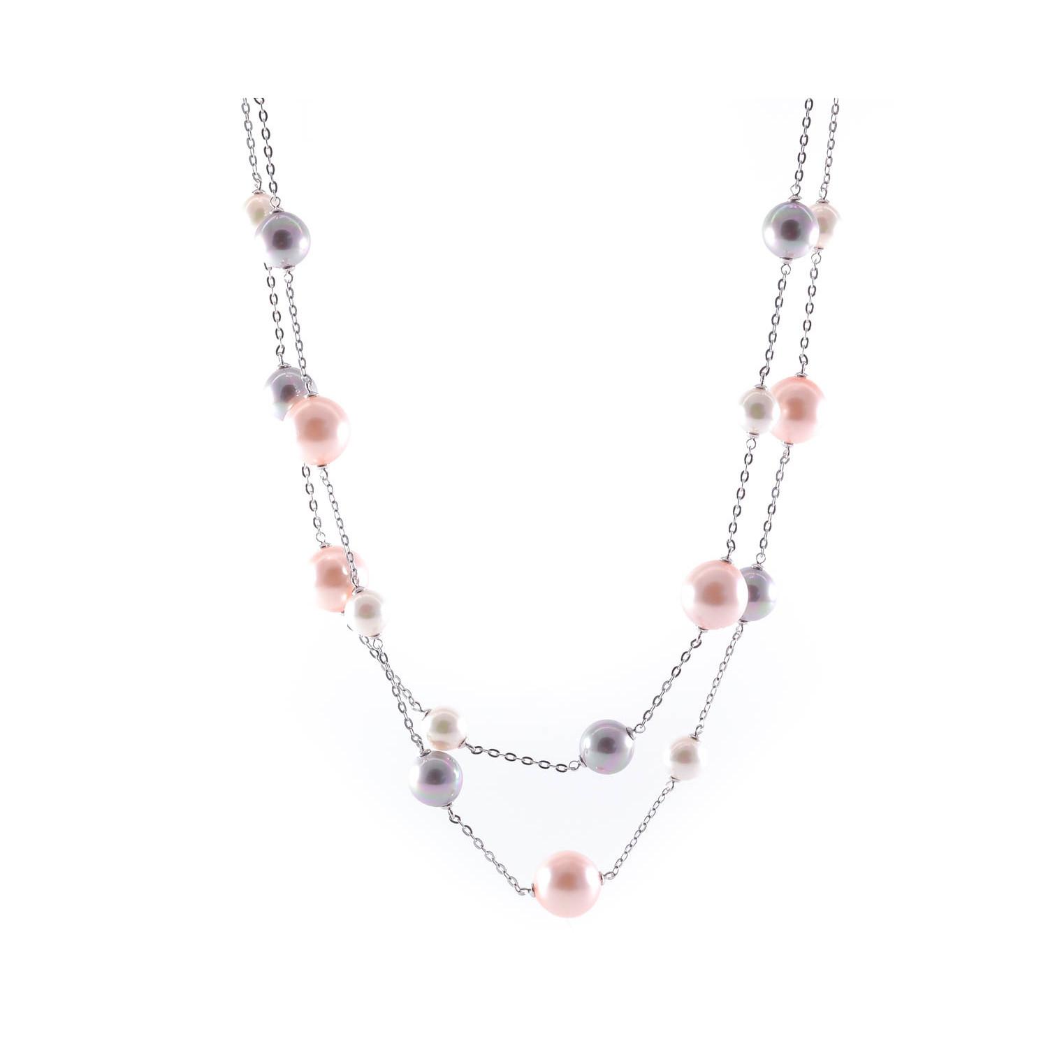 Silver pearl necklace with pearl ''Majorica''