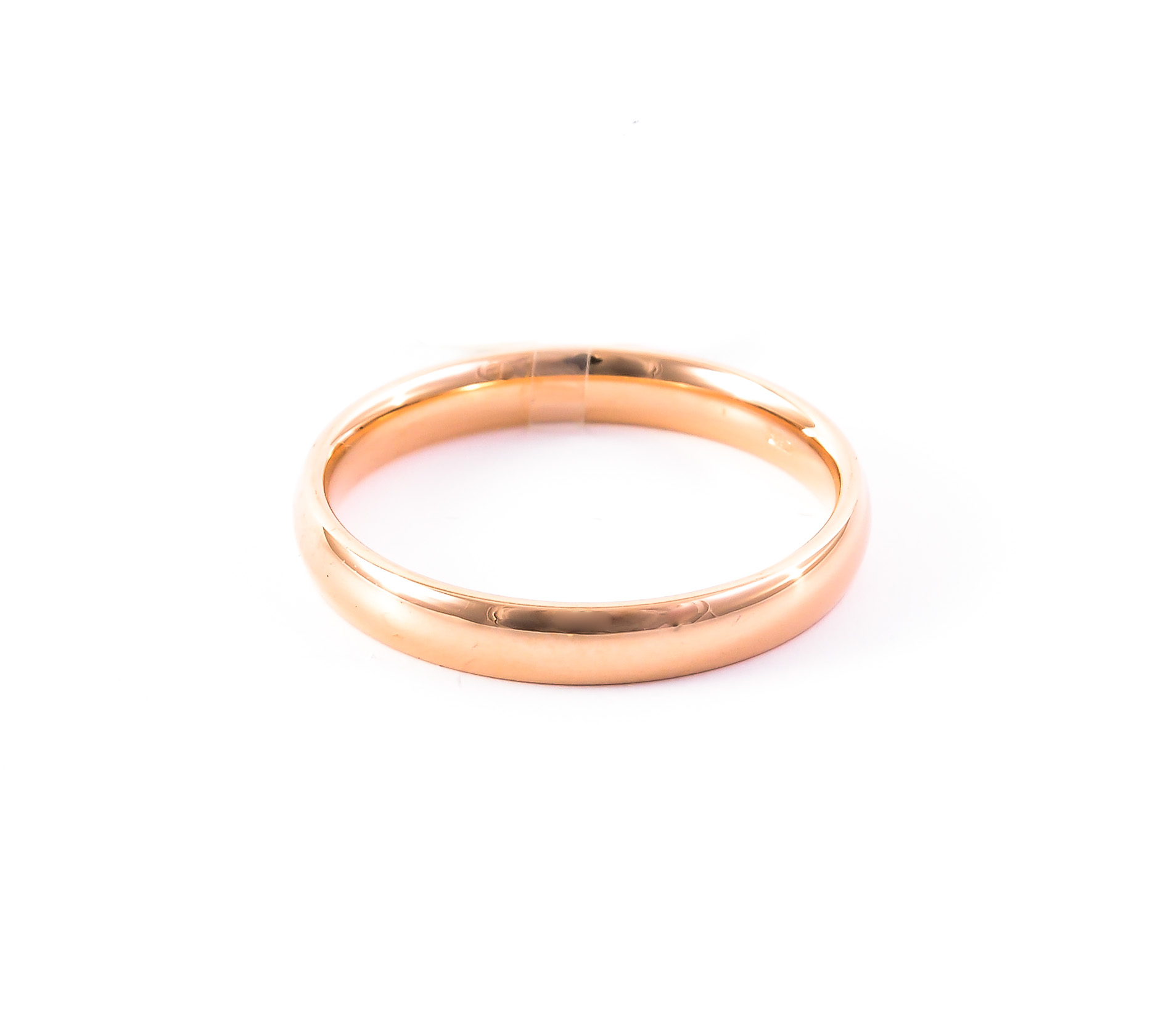 Red gold wedding ring "Comfort fit"