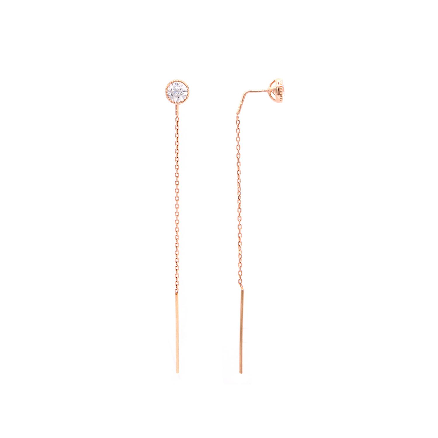 Золотые серьги-цепочки