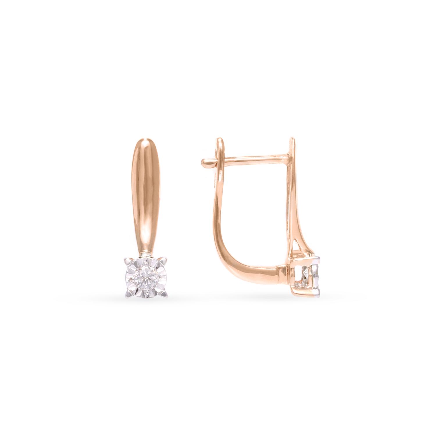 Gold diamond earrings