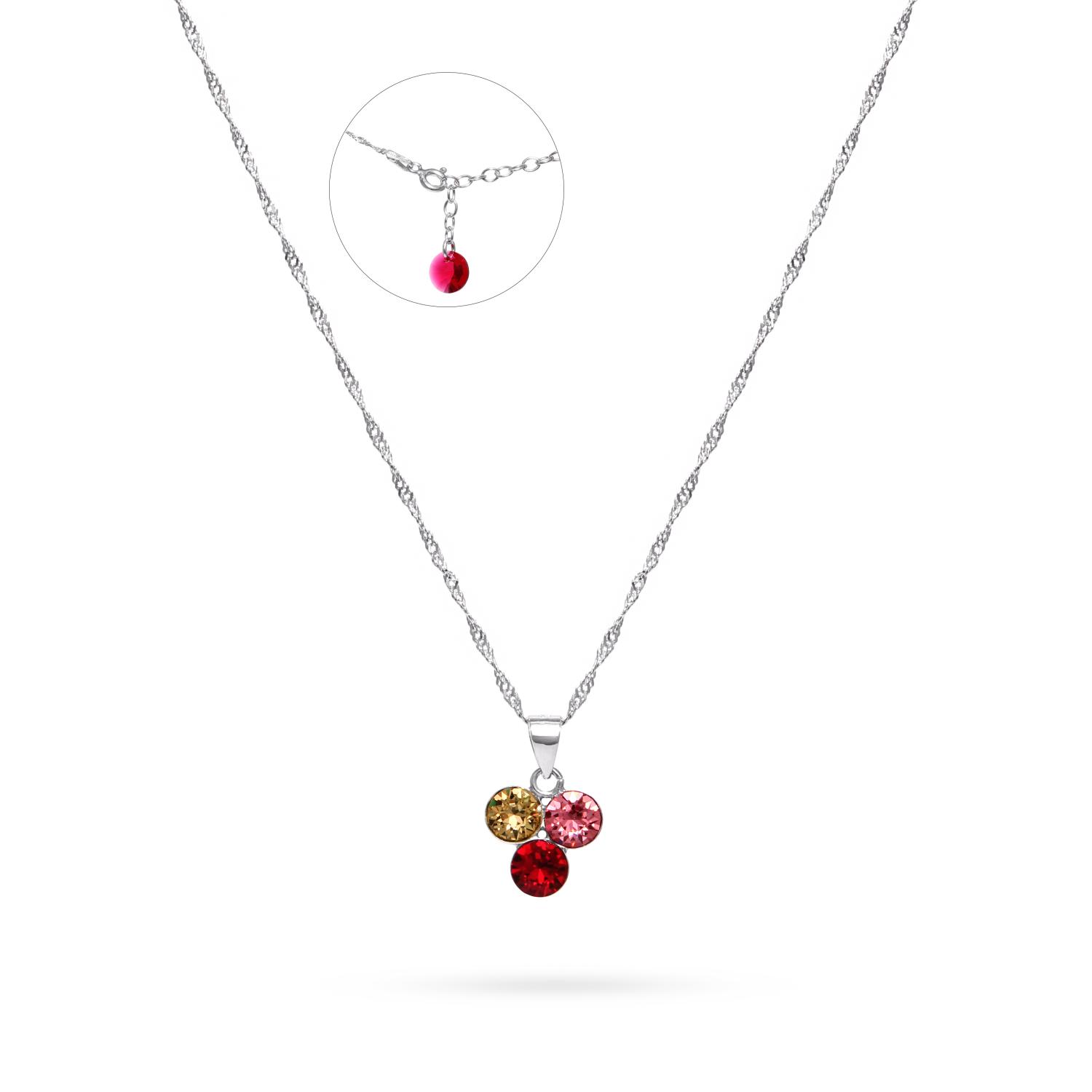 Серебряное ожерелье с кристаллами Swarovski