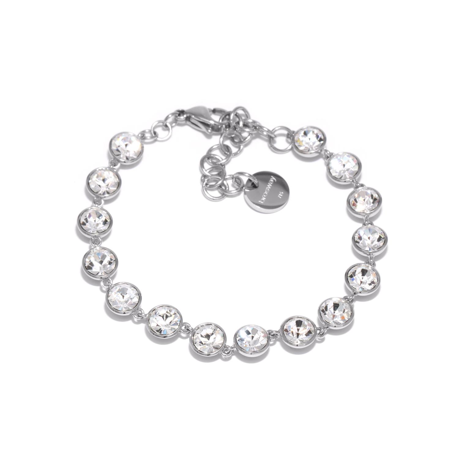 Stainless steel bracelet with Swarovski crystals