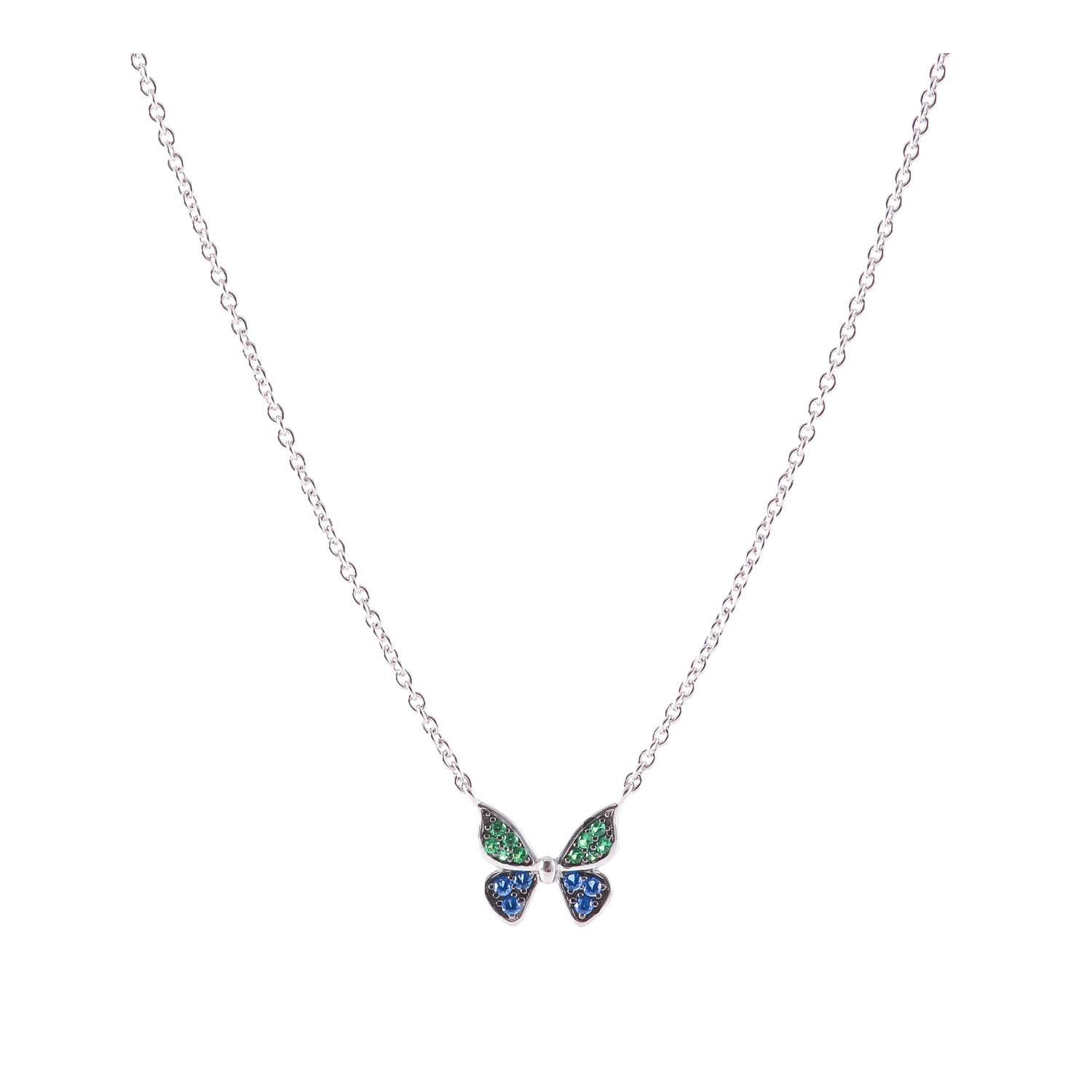 Silver necklace with Swarovski crystals