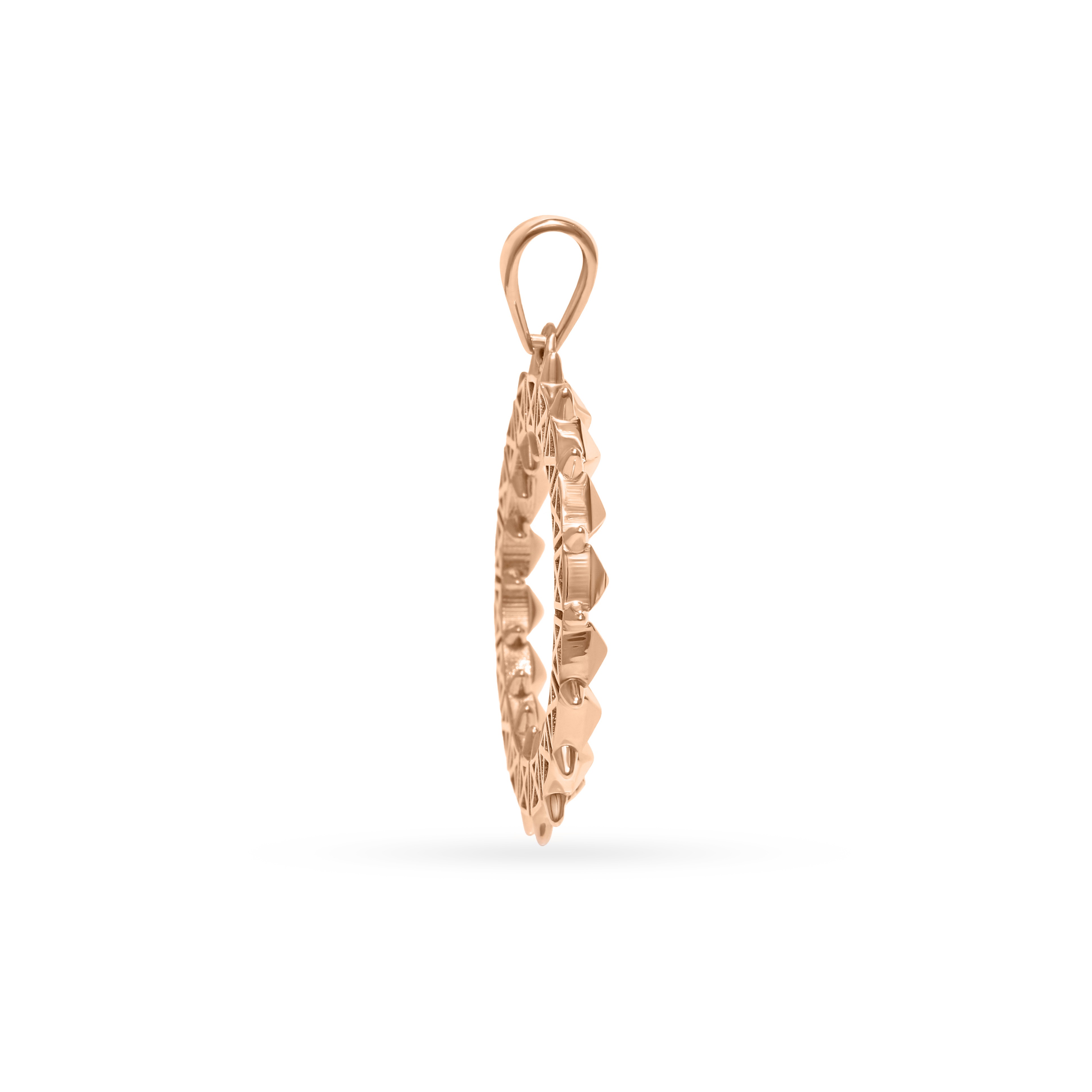 Round gold pendant "Sun"
