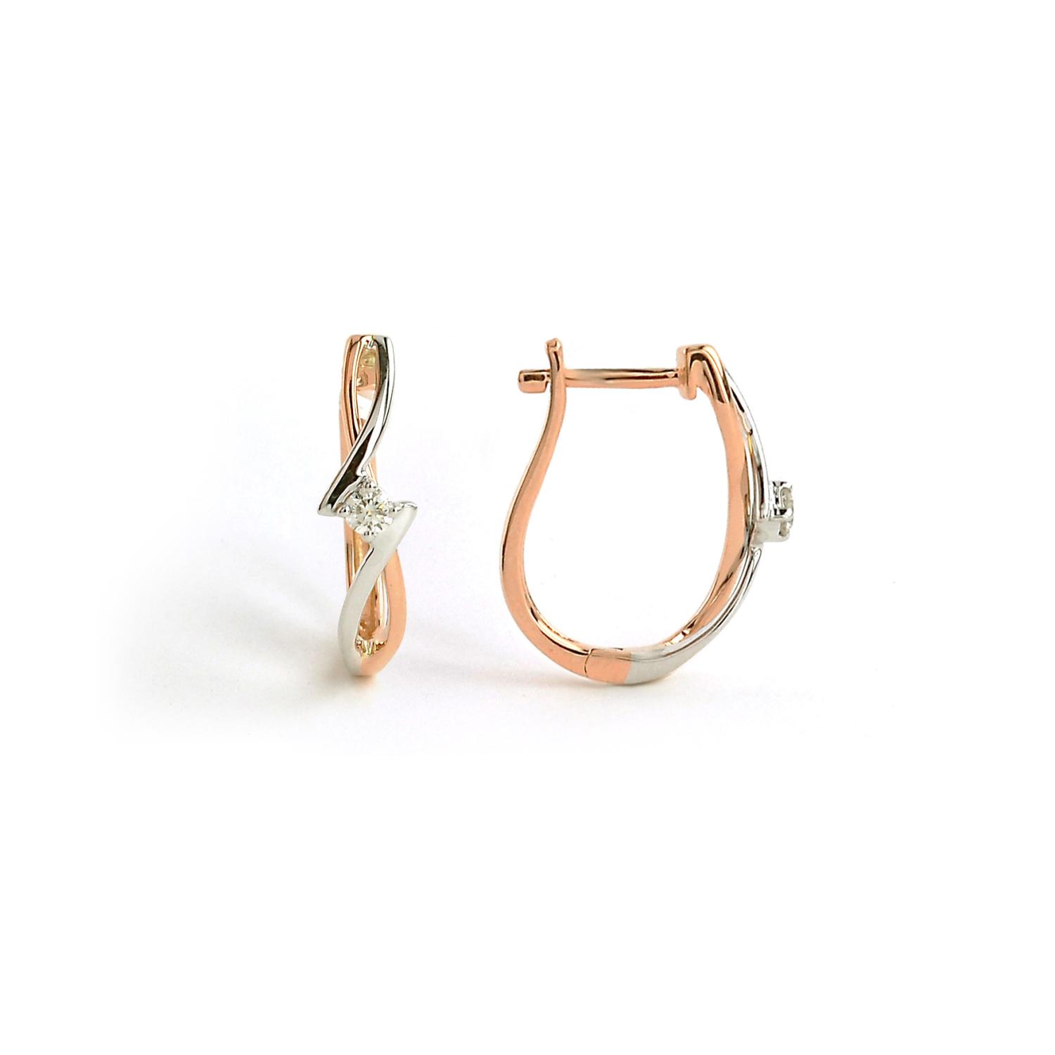 Zelta auskari ar briljantiem 