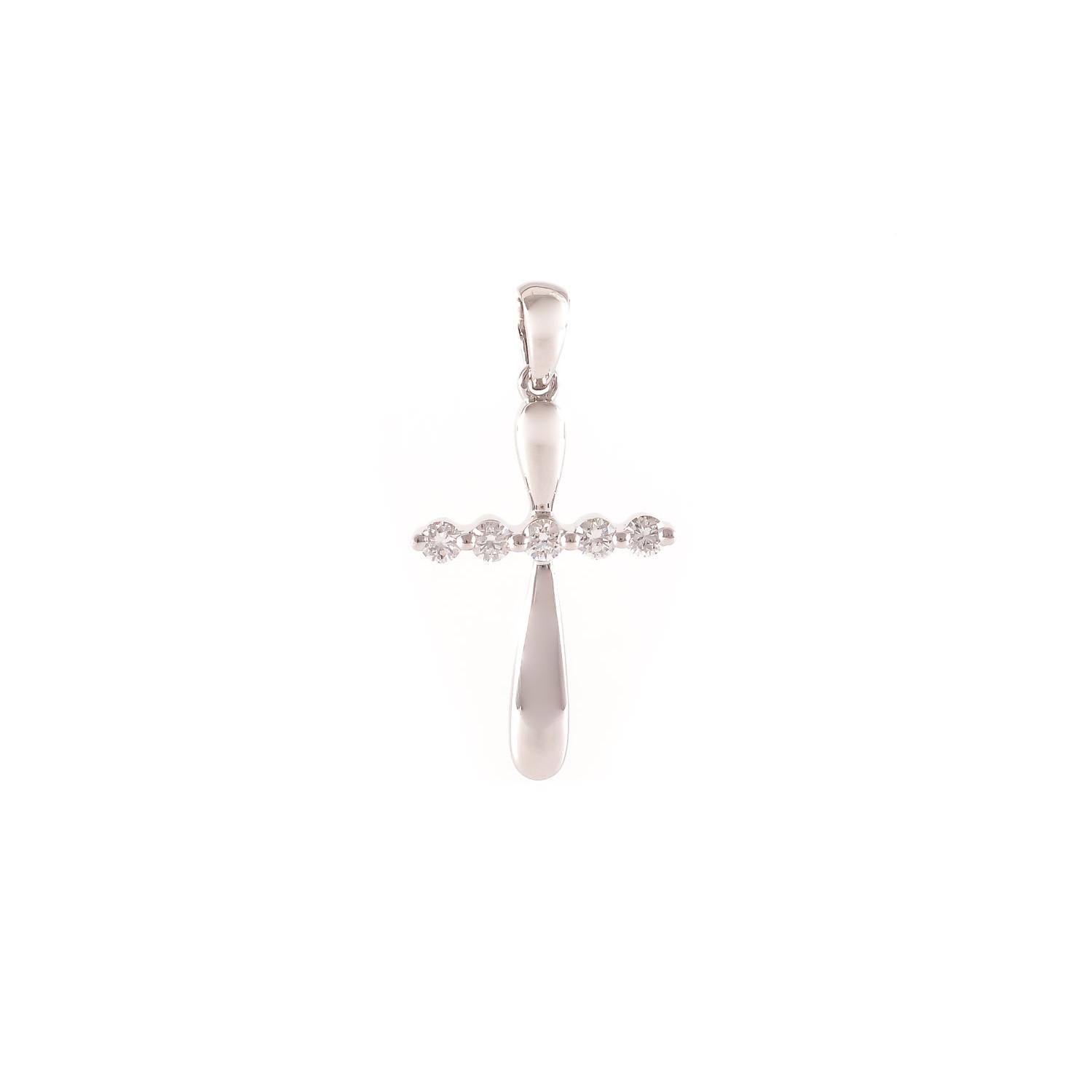 White gold cross pendant with diamonds 