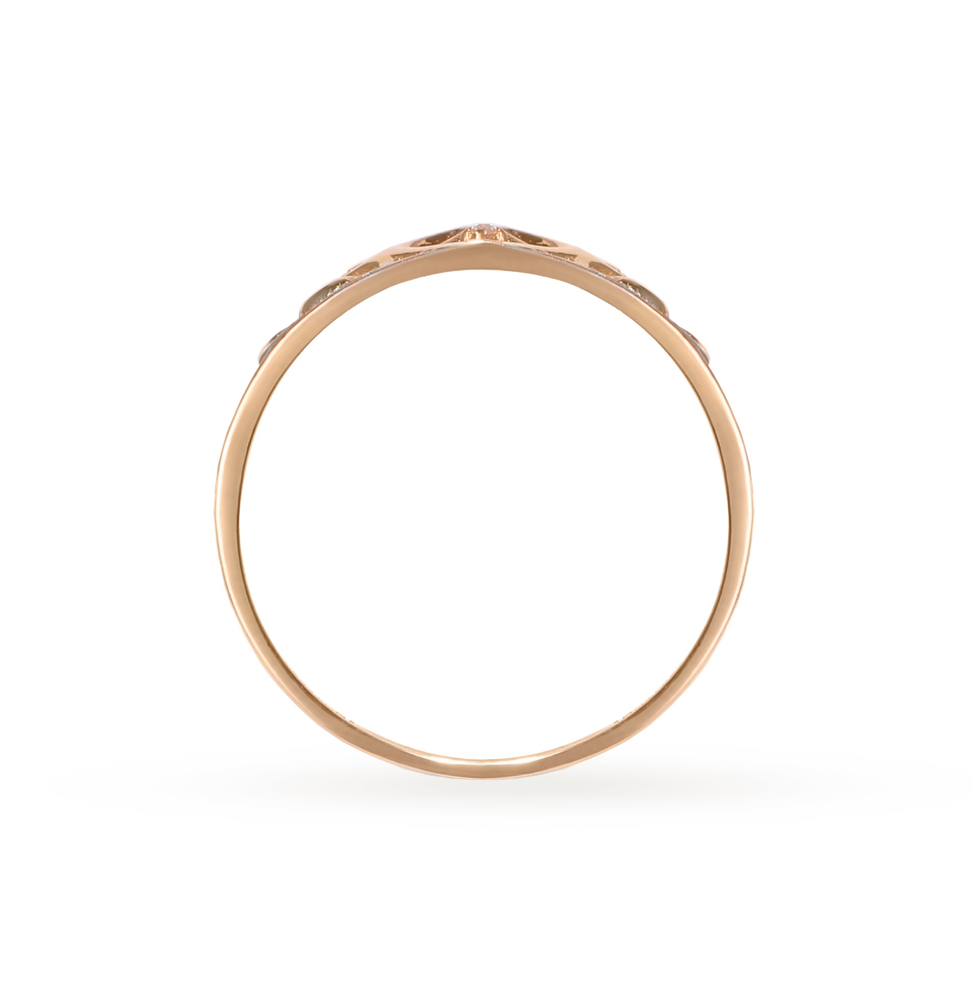Gold ring in the shape of a crown