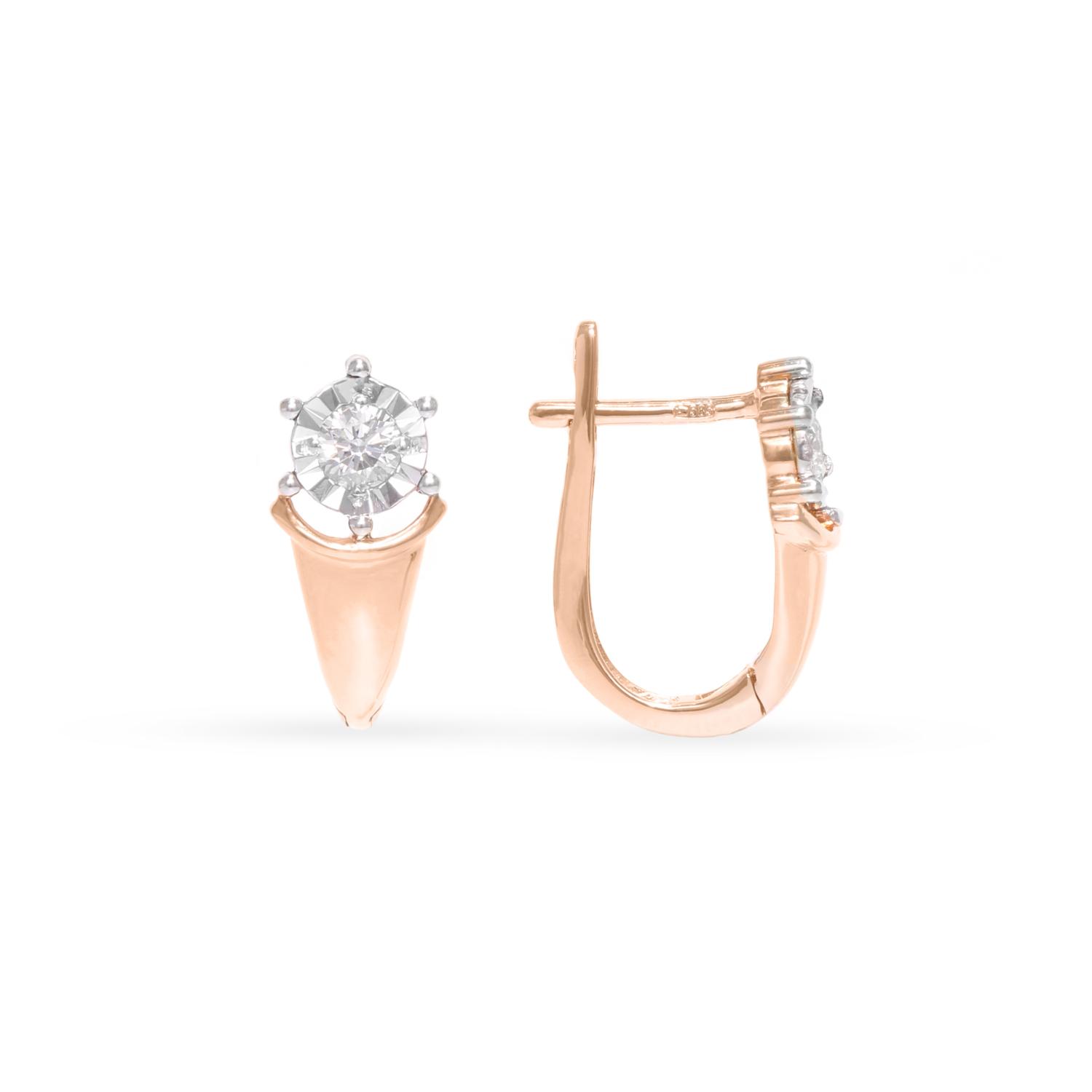 Gold diamond earrings