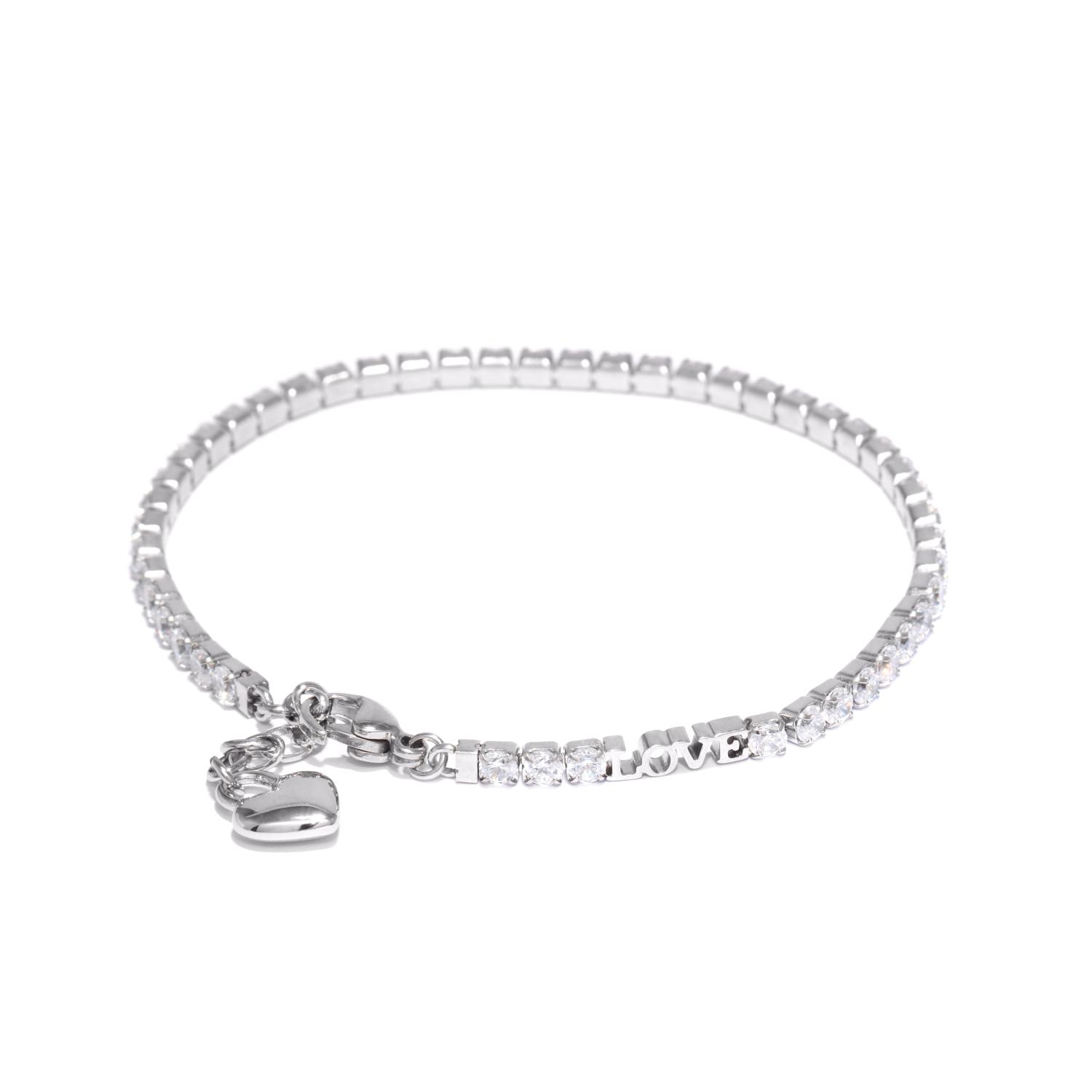 Bracelet with cubic zirconia "Love"