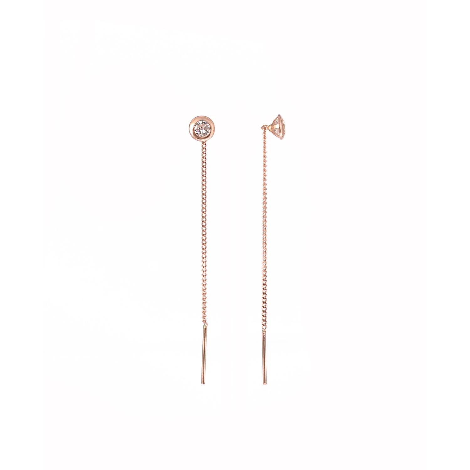 Золотые серьги-цепочки