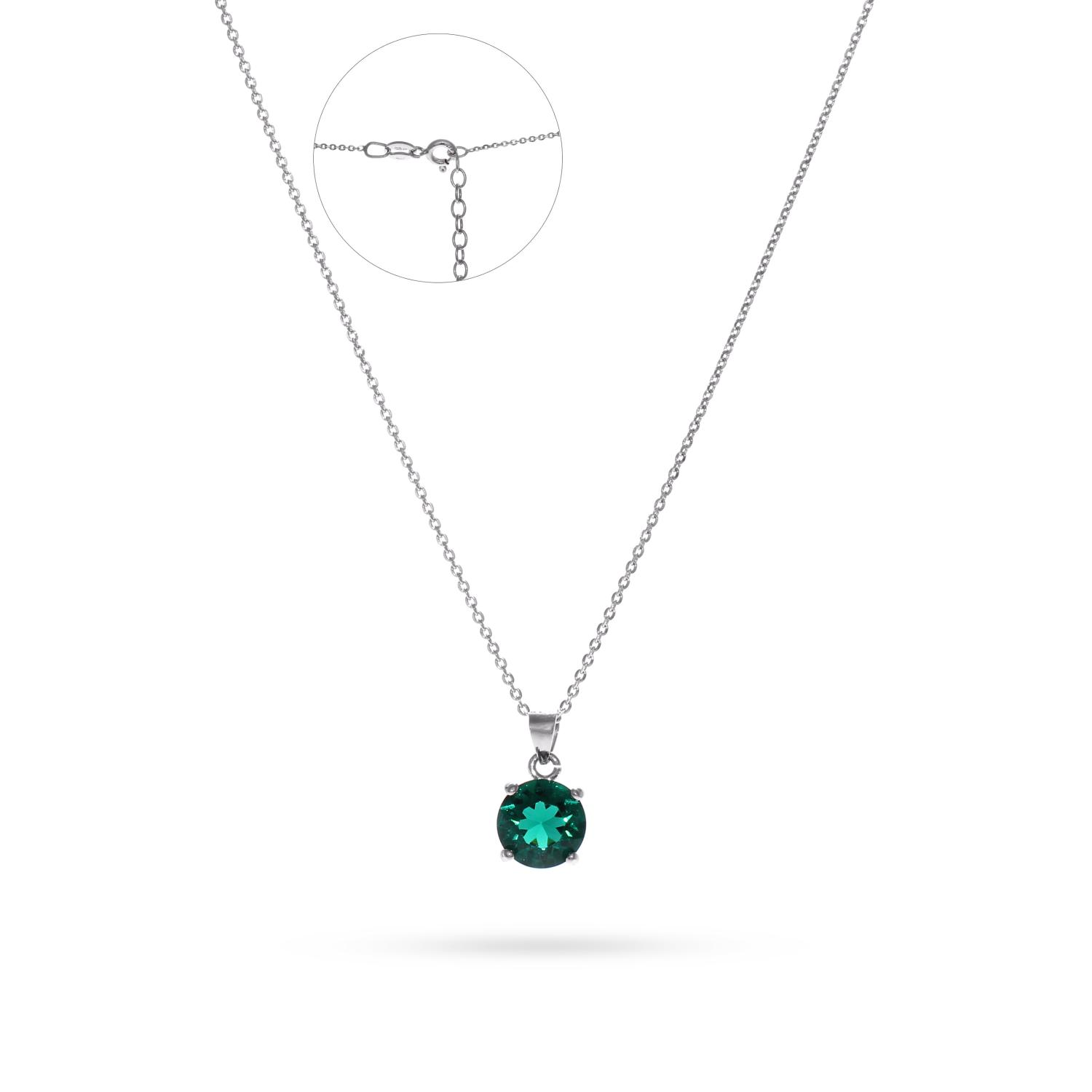 Серебряное ожерелье с кристаллом Swarovski