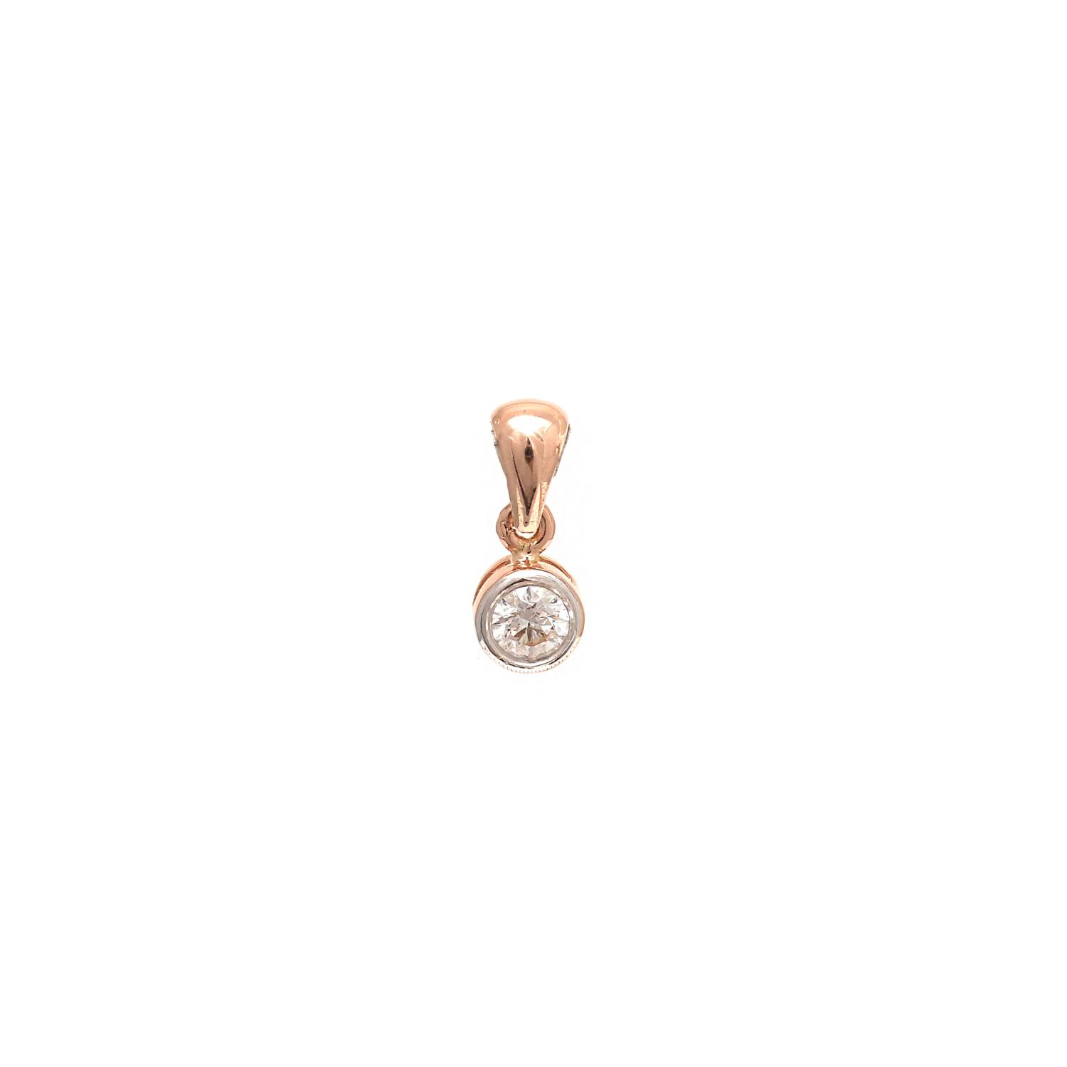 Red gold diamonds pendant