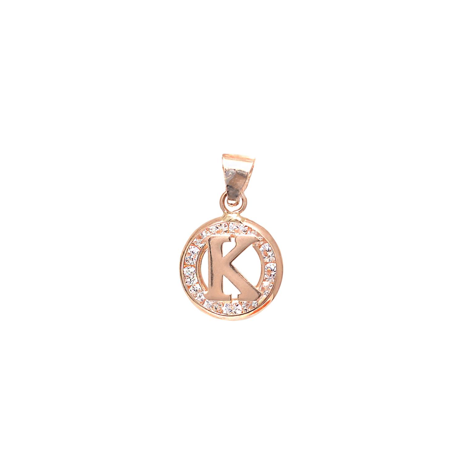 Gold pendant letter "K"
