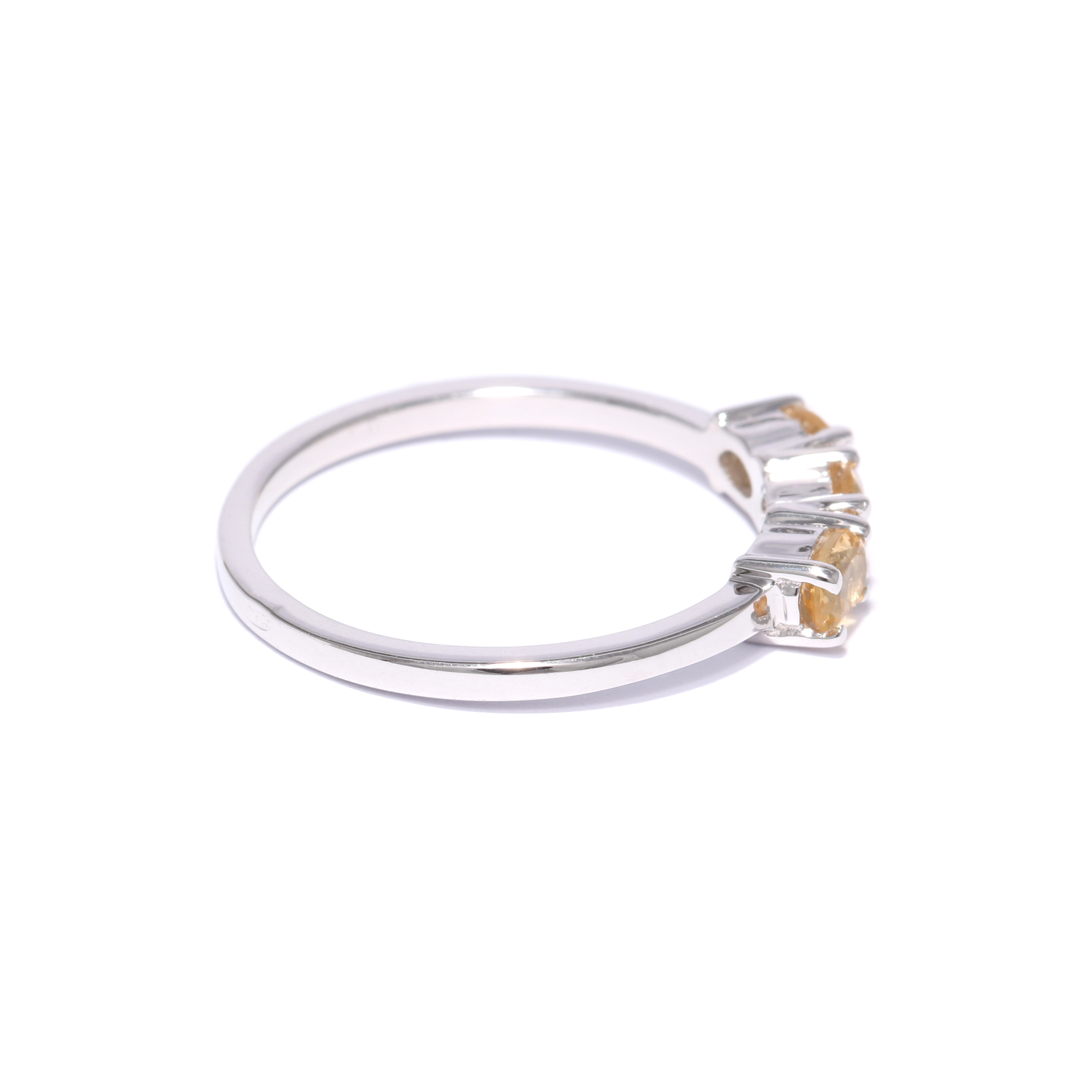 Silver ring with citrine