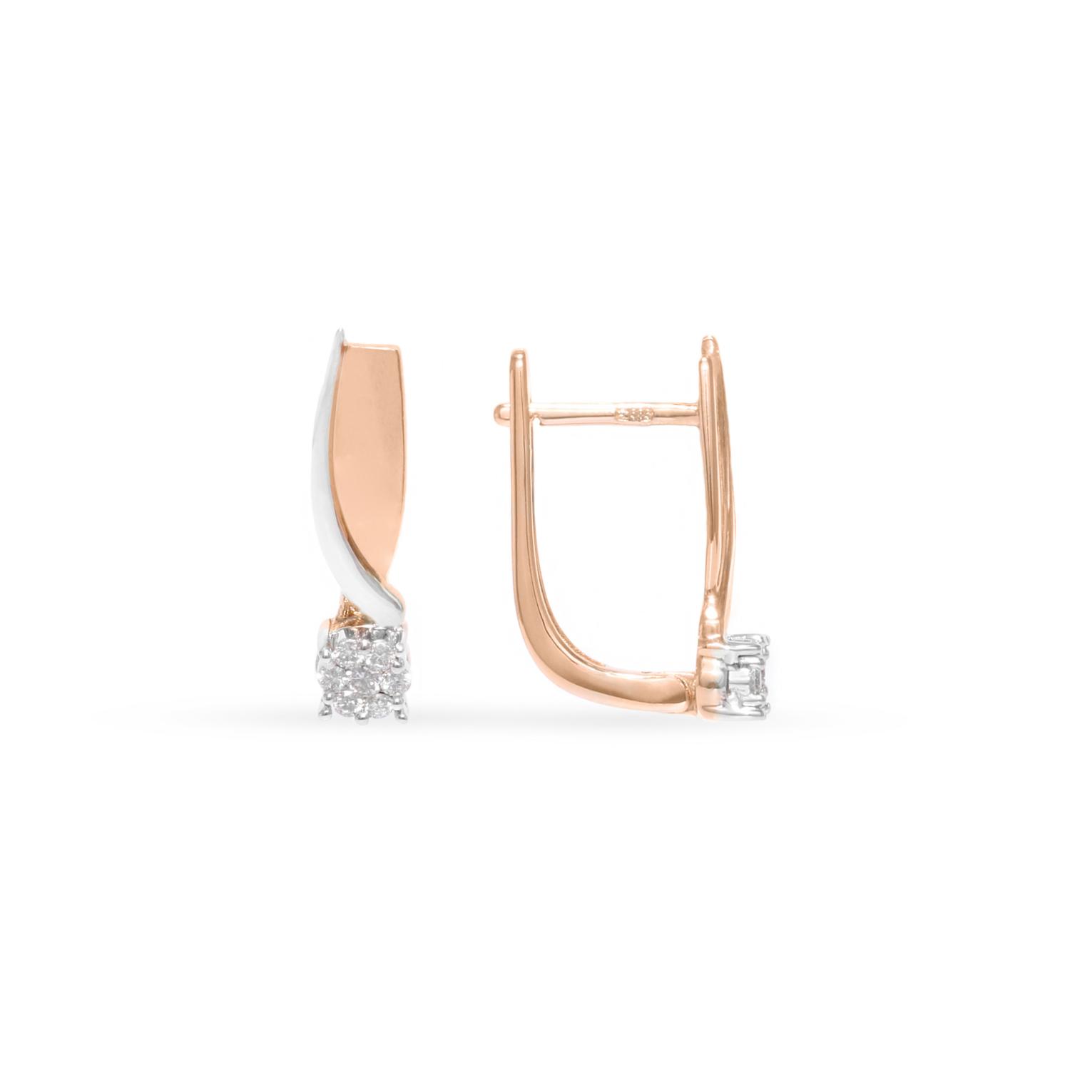 Gold diamond earrings