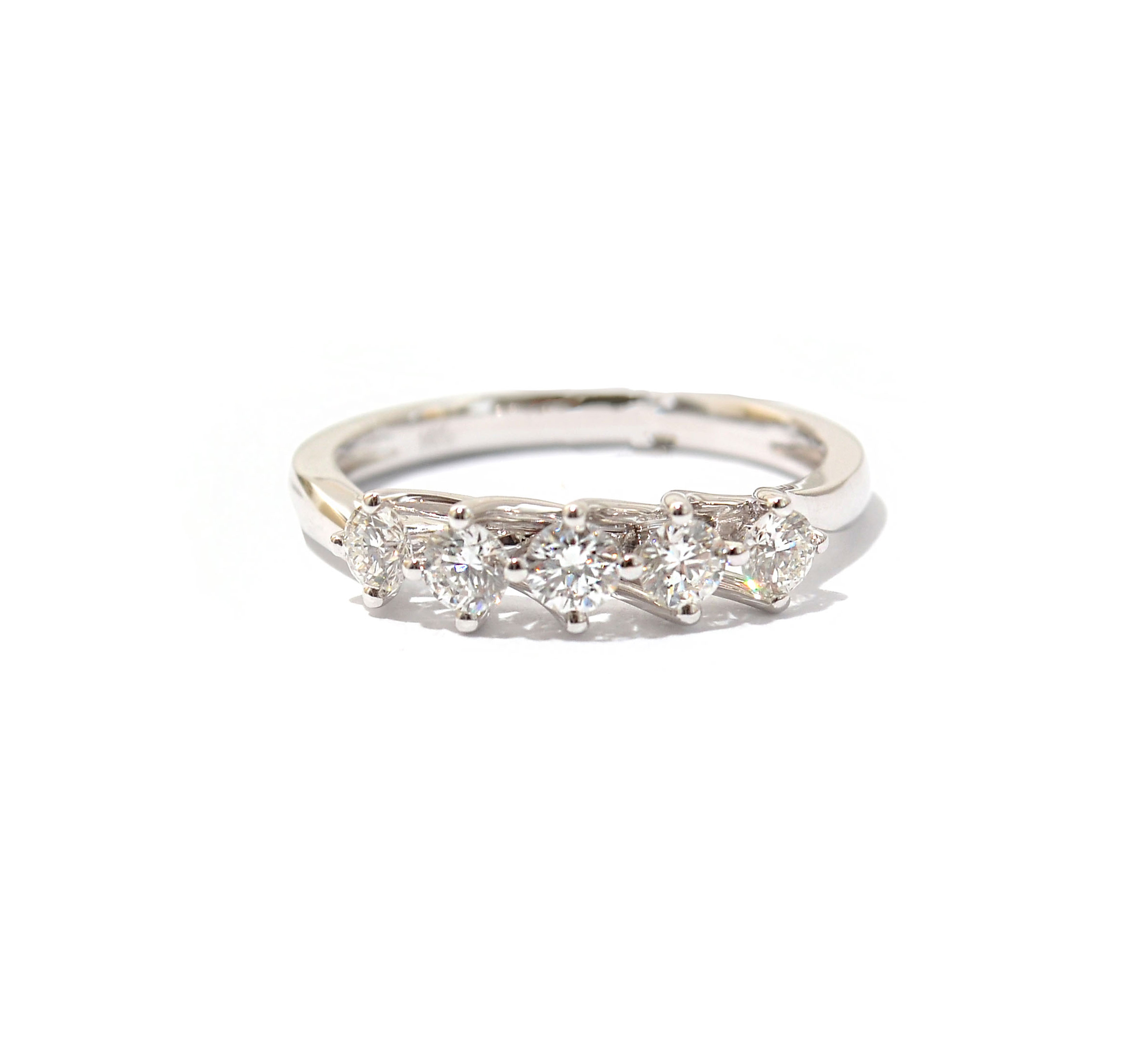 White gold ring with diamonds