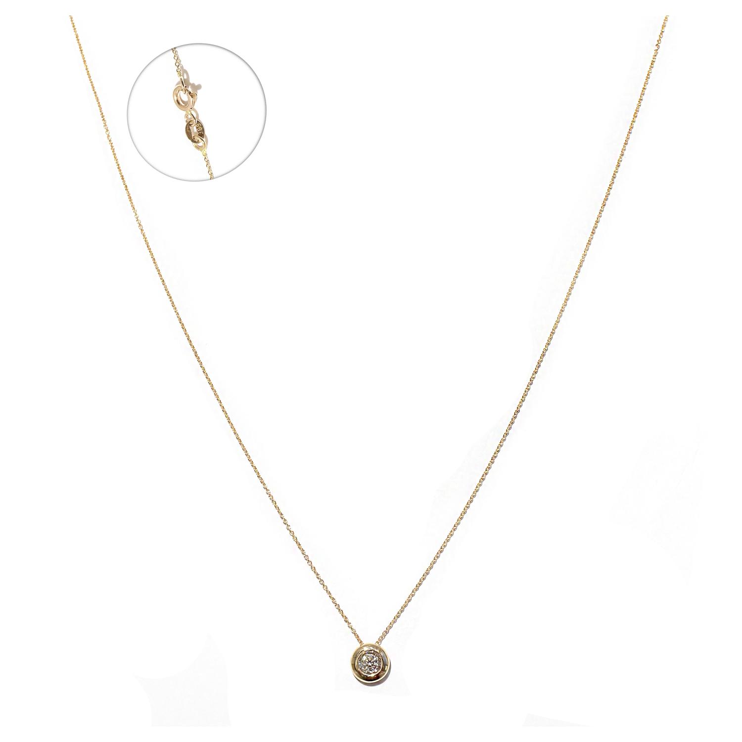 Yellow gold diamond necklace