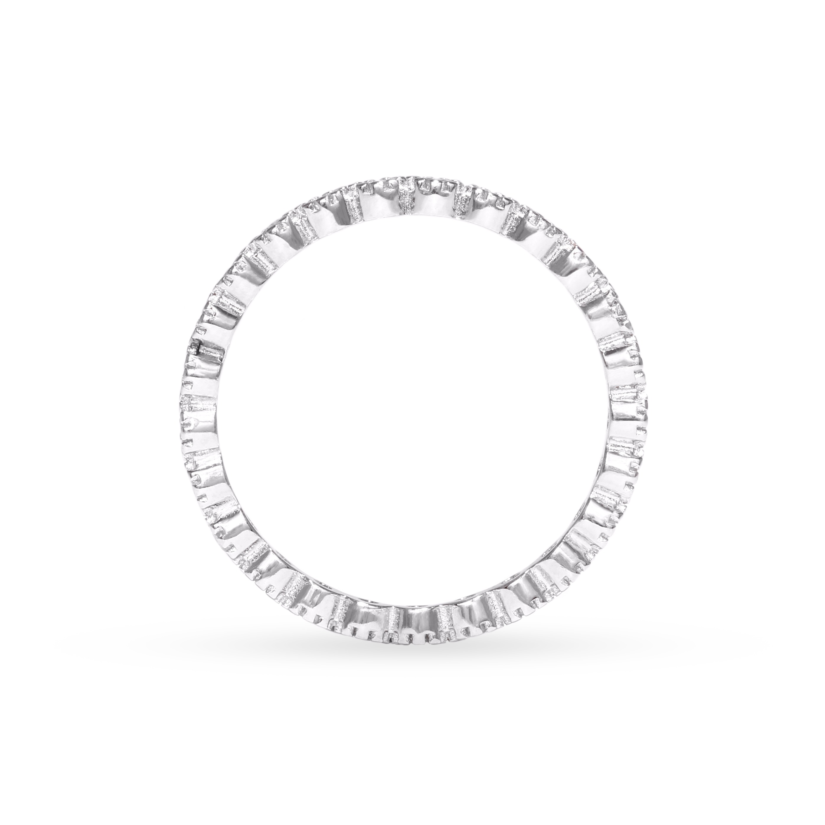 Sterling silver ring with cubic zirconia