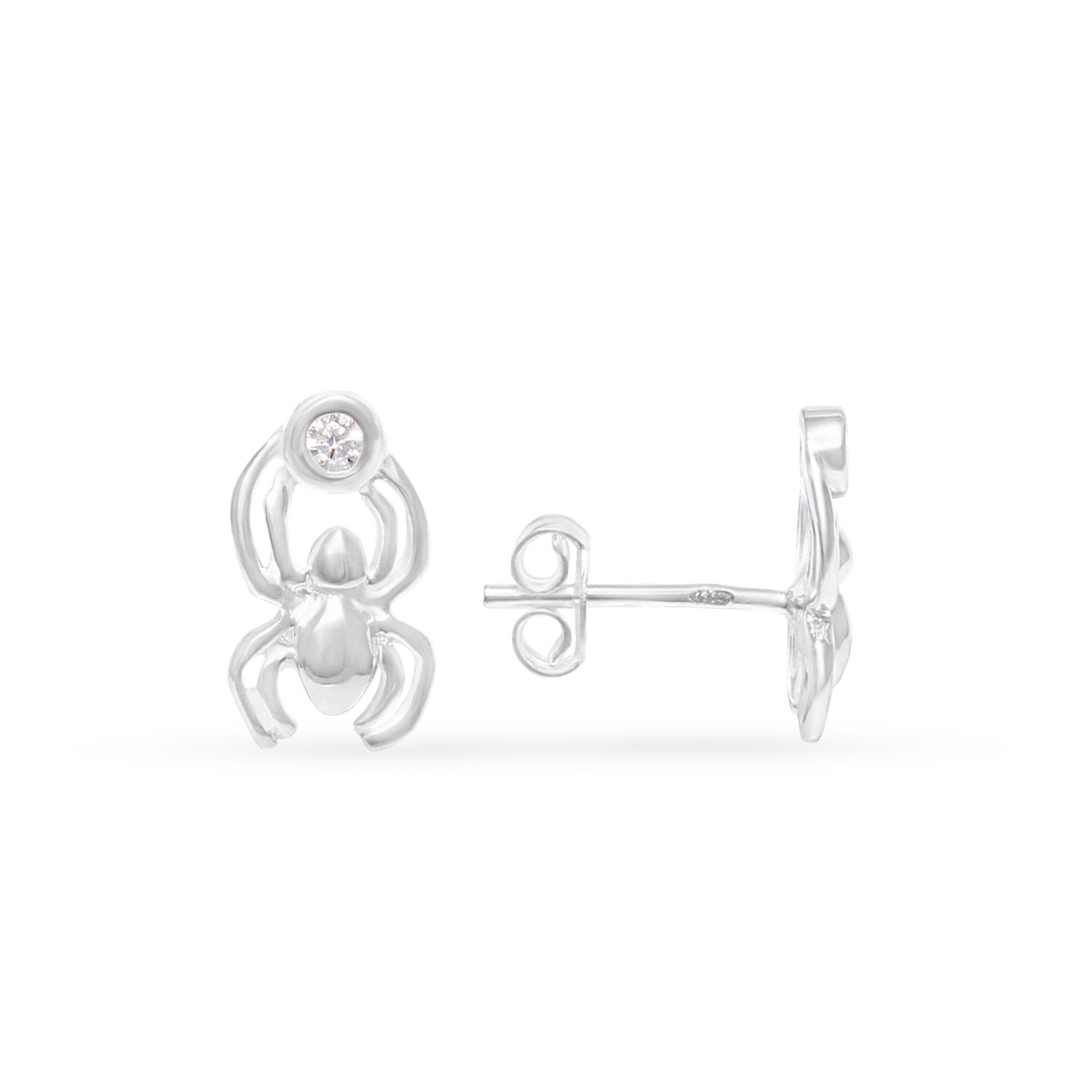 Silver earrings "Spider"